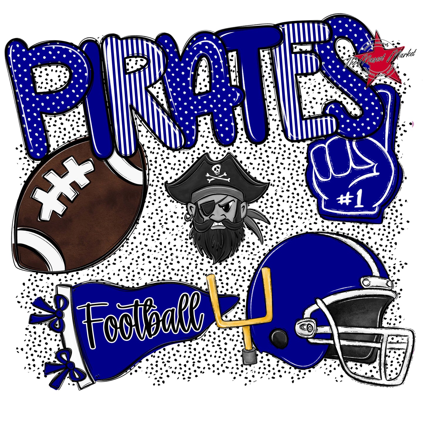 Pirates Football Spirit-Blue