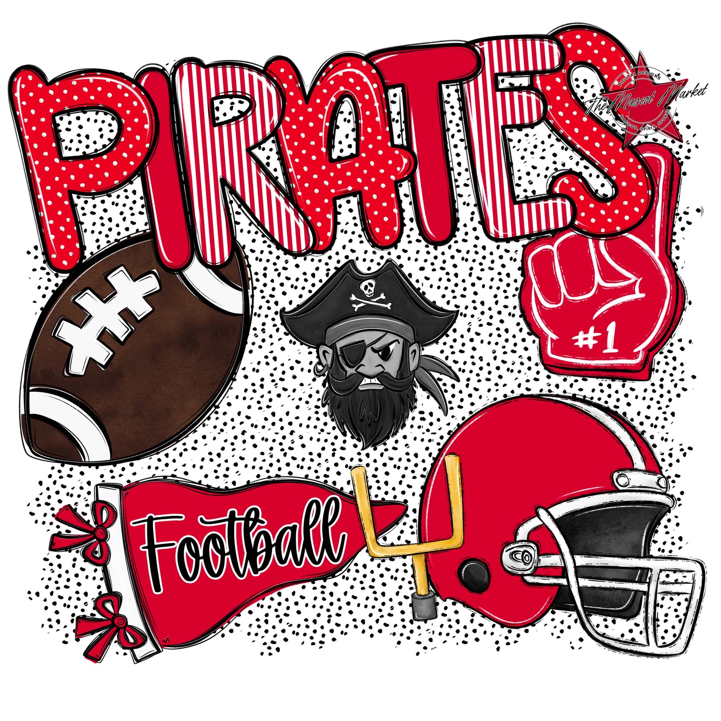 Pirates Football Spirit-Red
