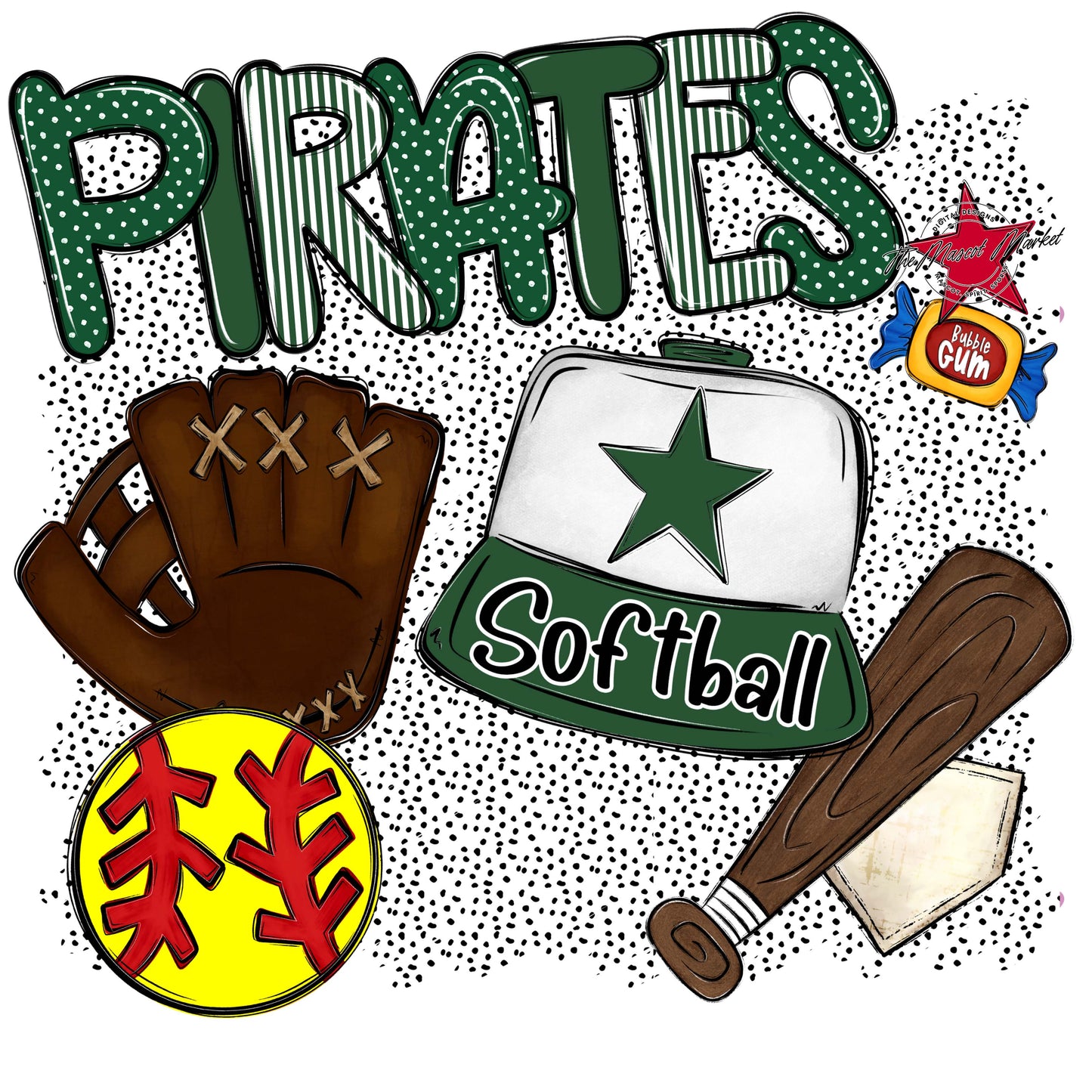 Pirates Softball Spirit-Green