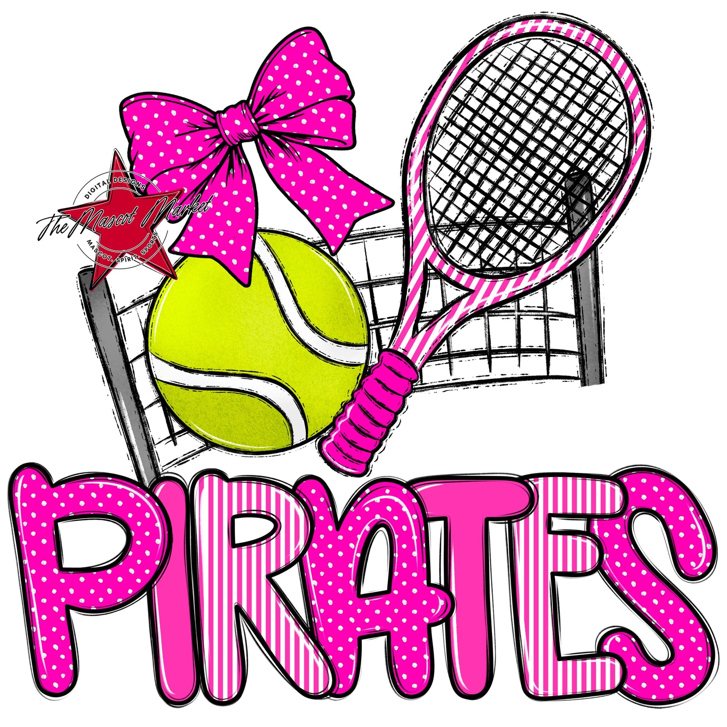 Pirates Tennis Spirit Design-Pink