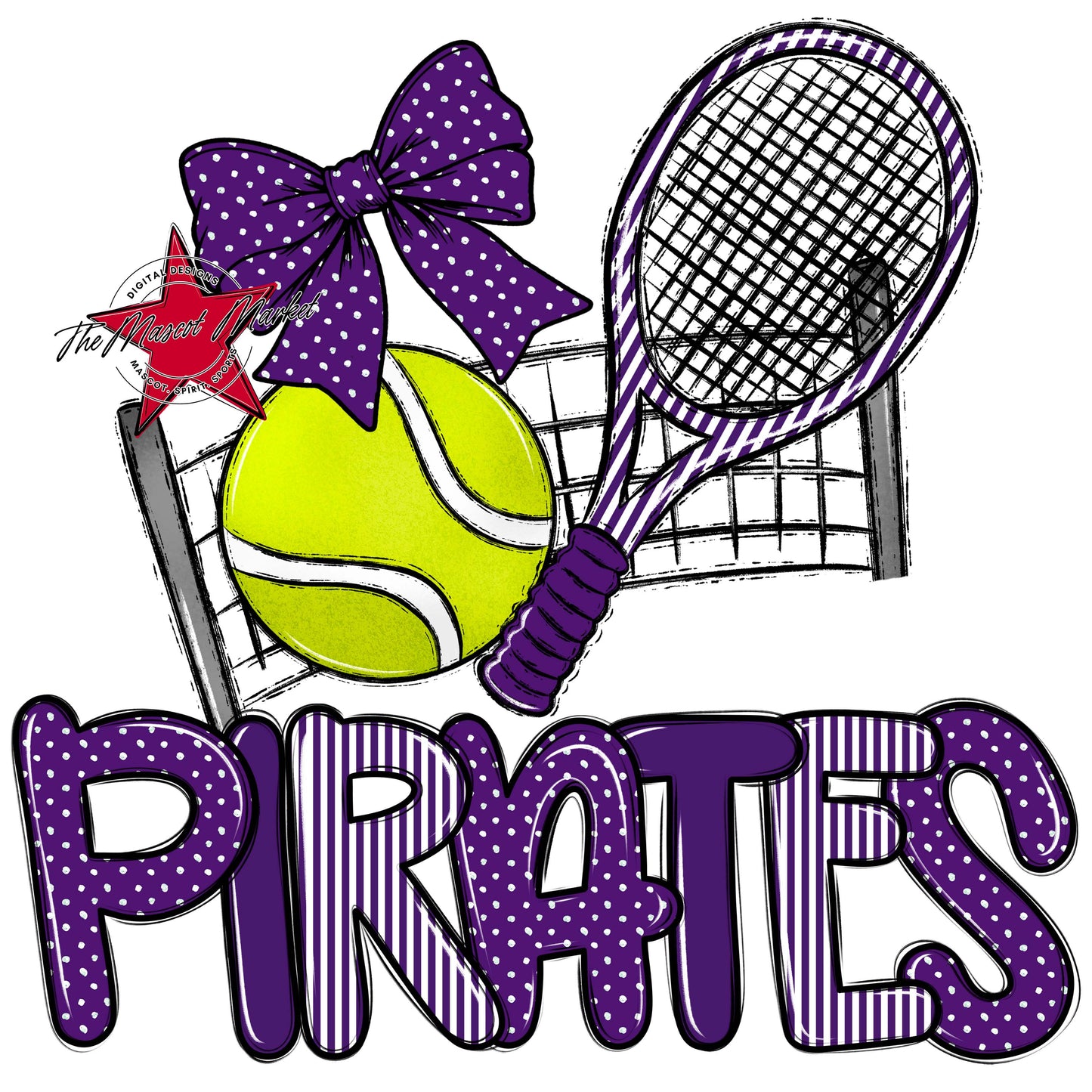 Pirates Tennis Spirit Design-Purple