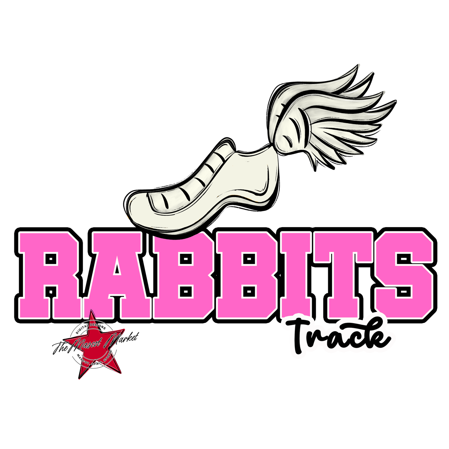 Rabbits Varsity Track-Baby Pink
