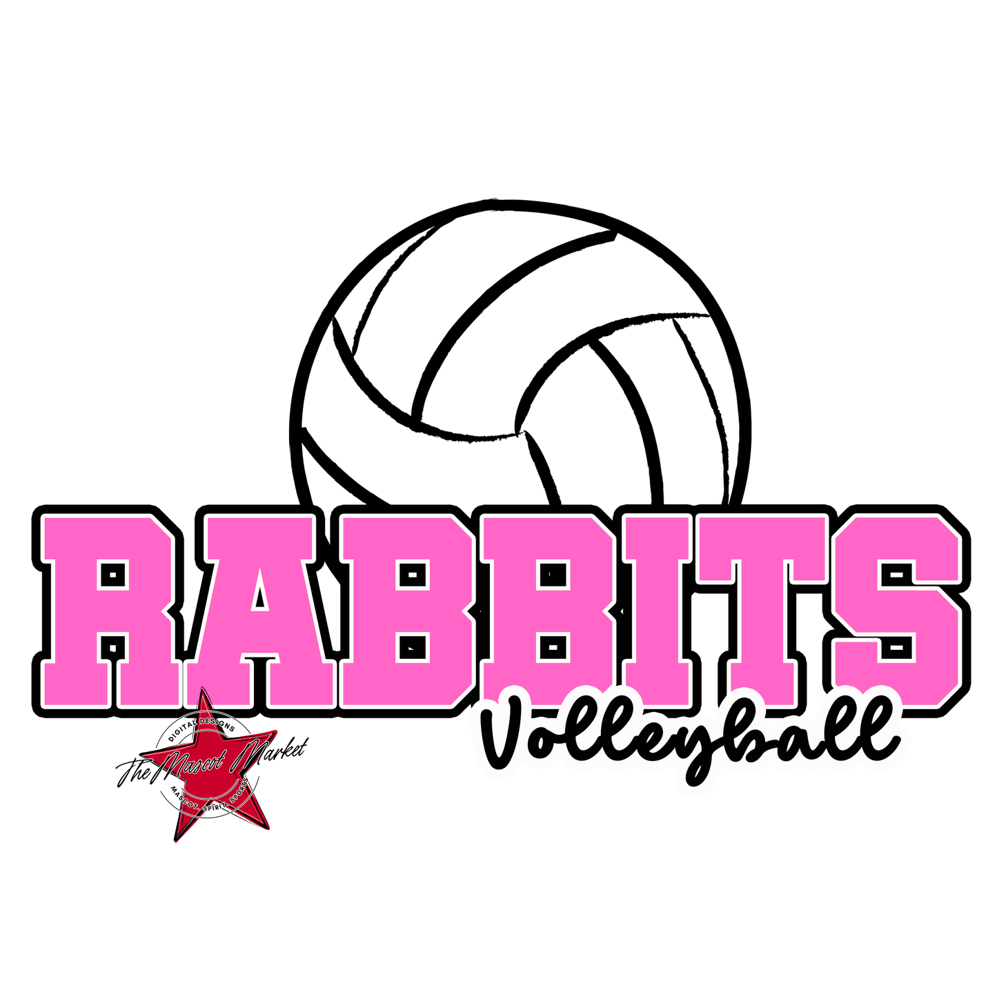 Rabbits Varsity Volleyball-Baby Pink