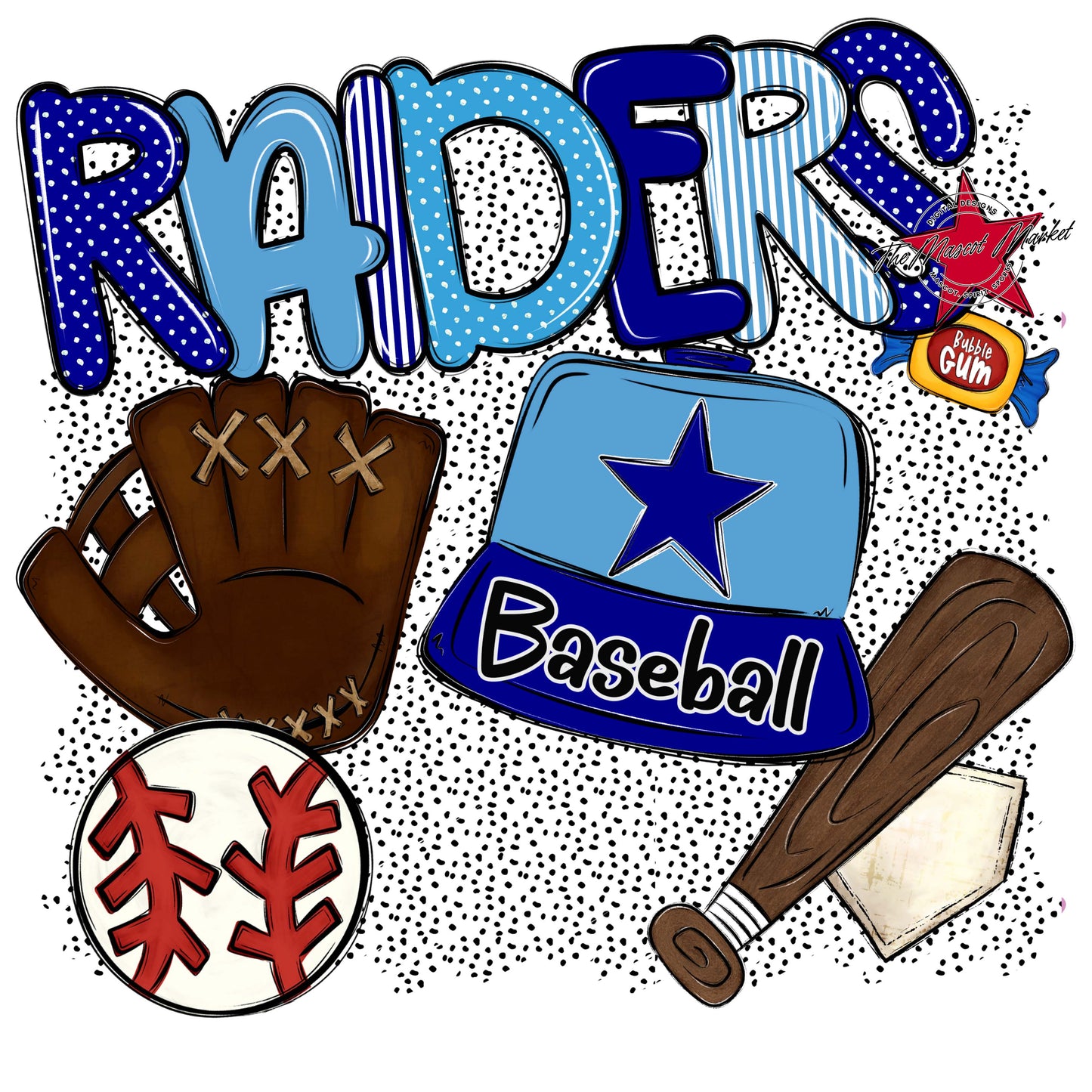 Raiders Baseball Spirit-Blue & Carolina Blue