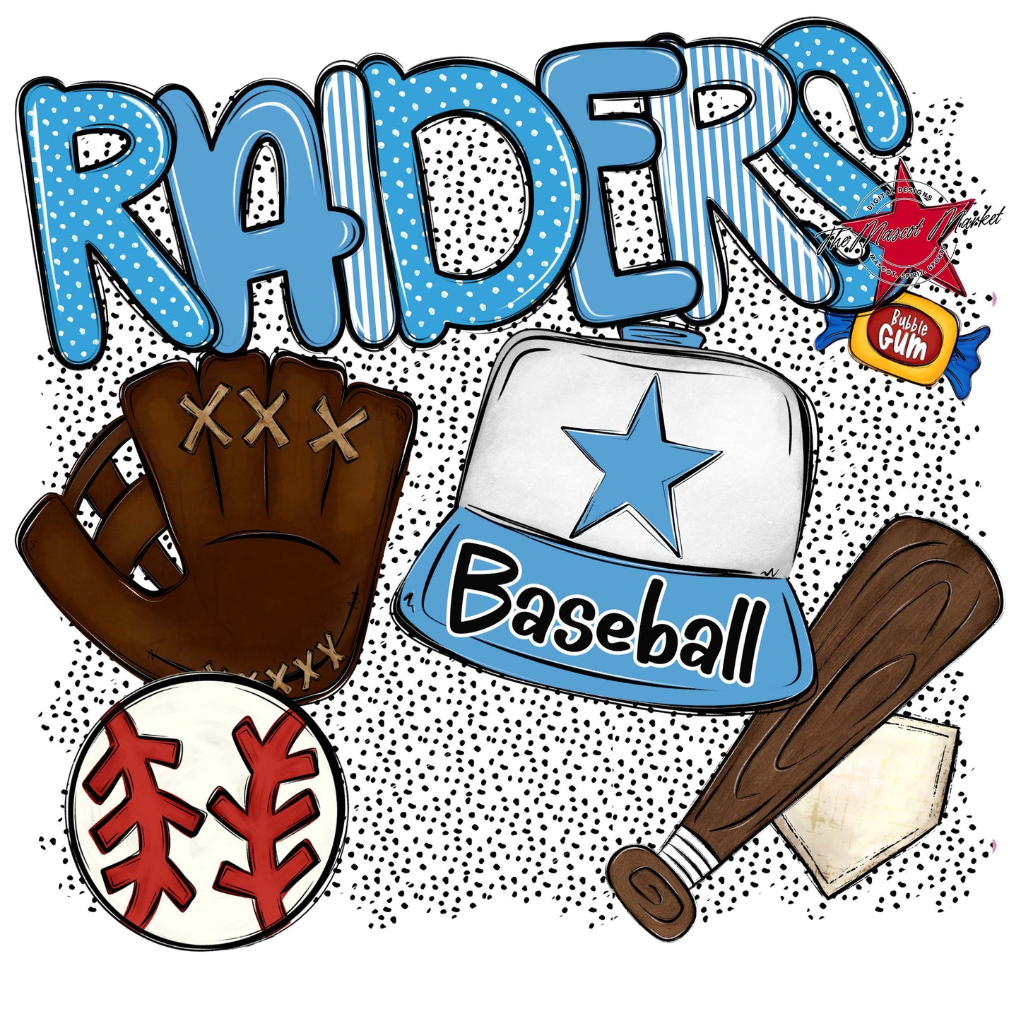 Raiders Baseball Spirit-Carolina Blue