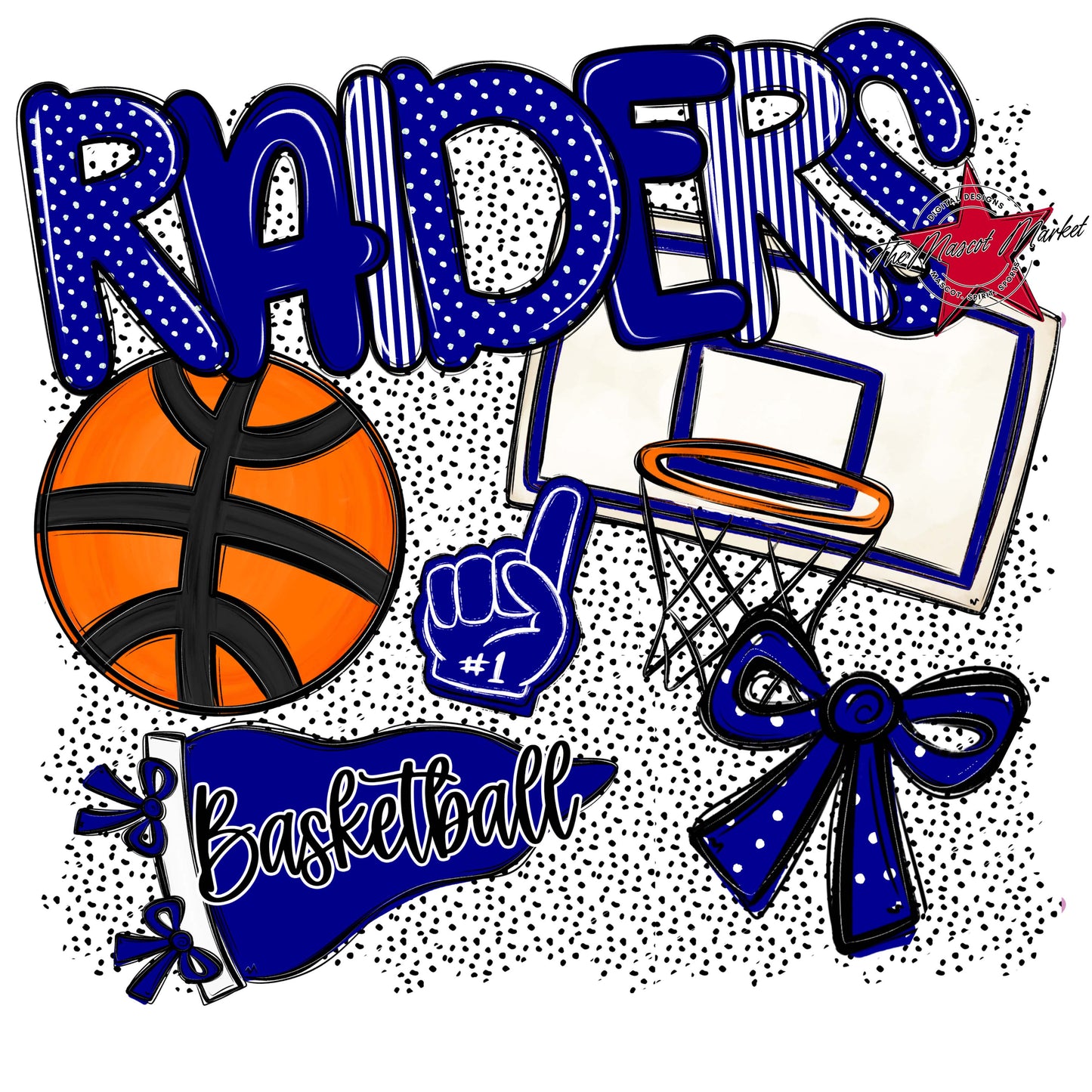 Raiders Basketball Spirit-Blue