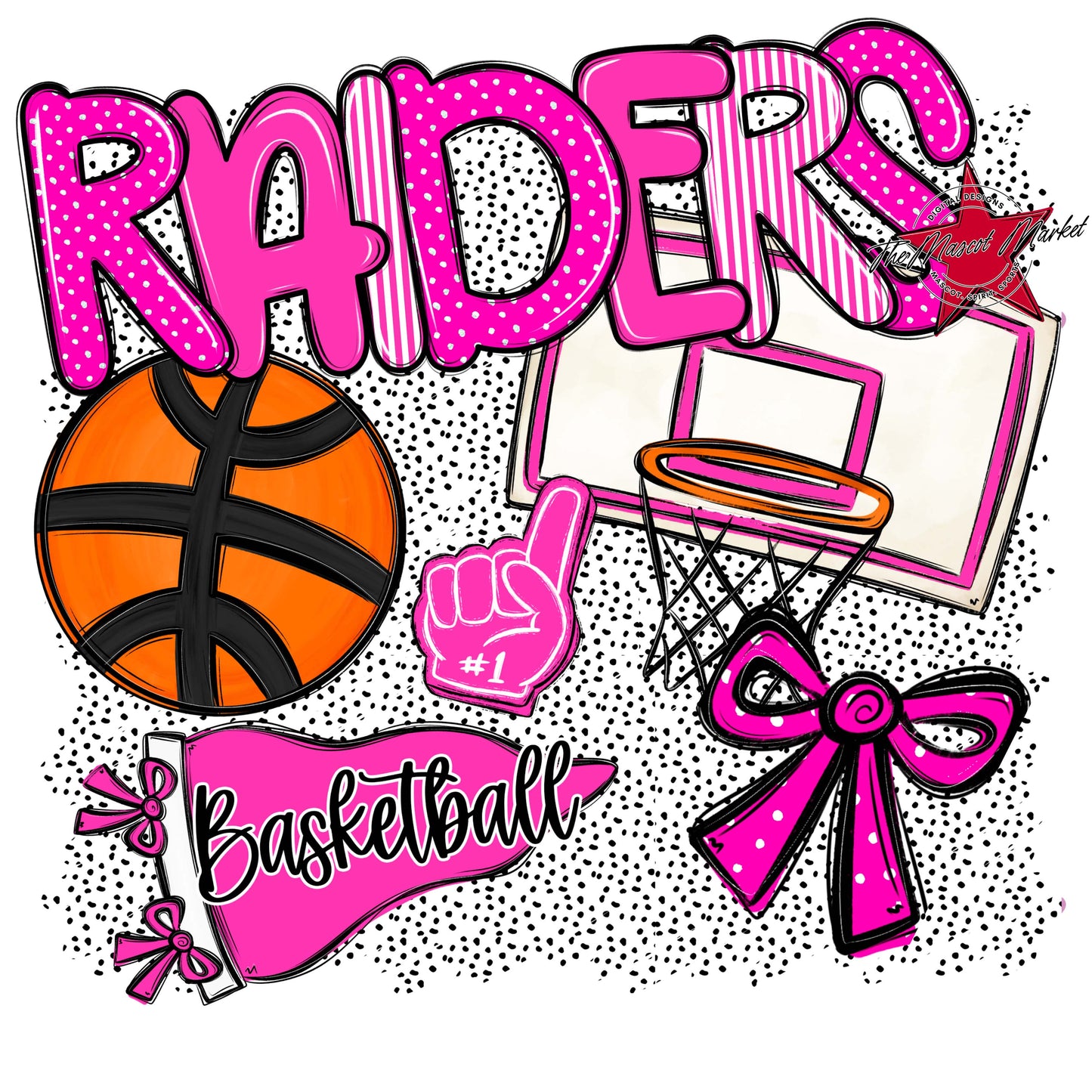 Raiders Basketball Spirit-Pink