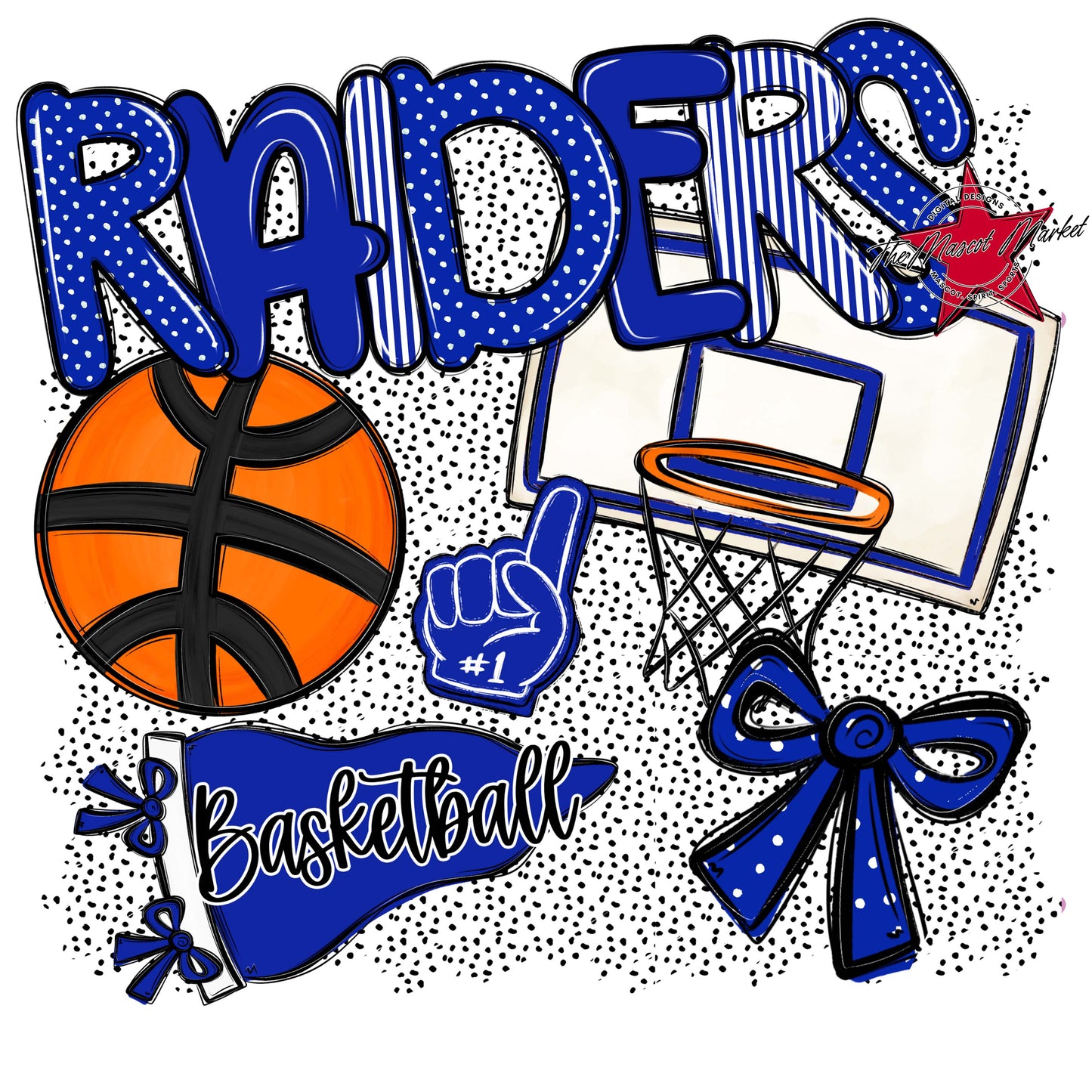 Raiders Basketball Spirit-Royal Blue
