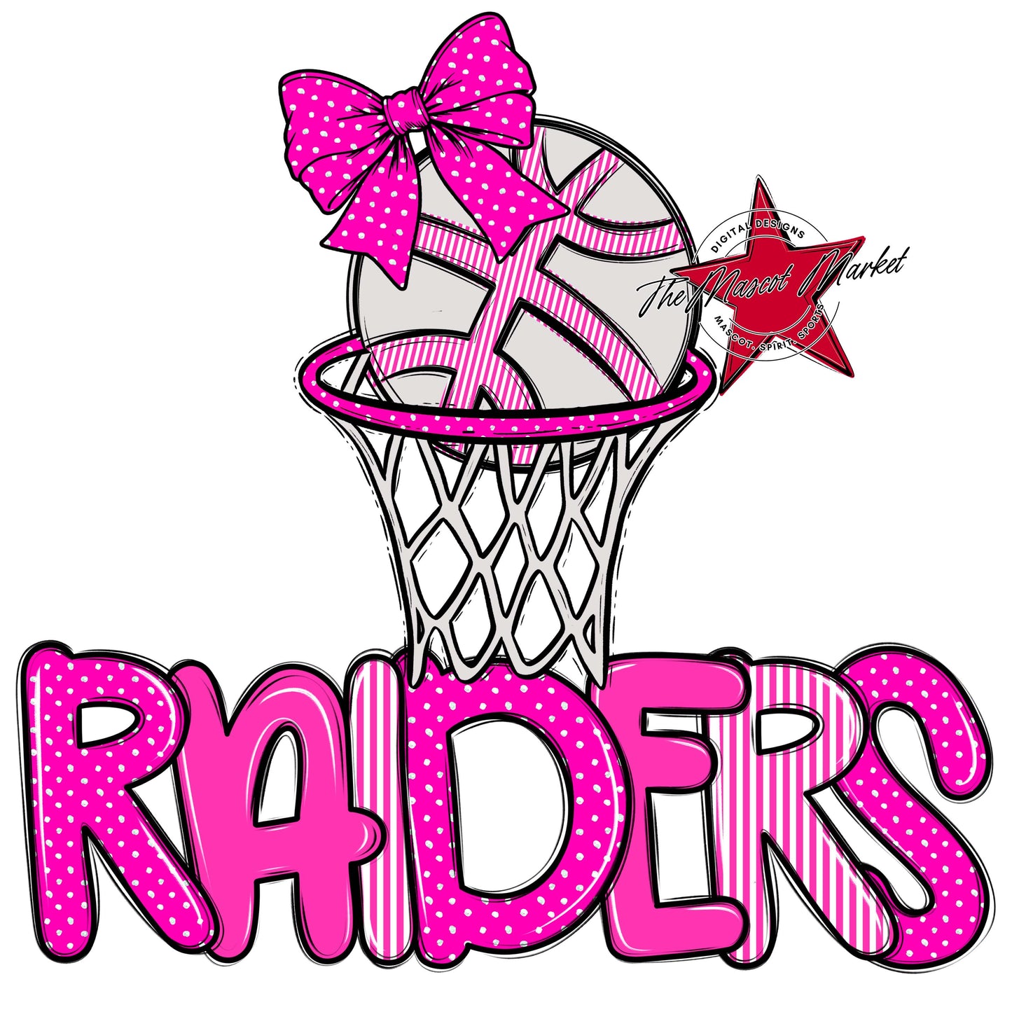 Raiders Basketball Spirit Design-Pink