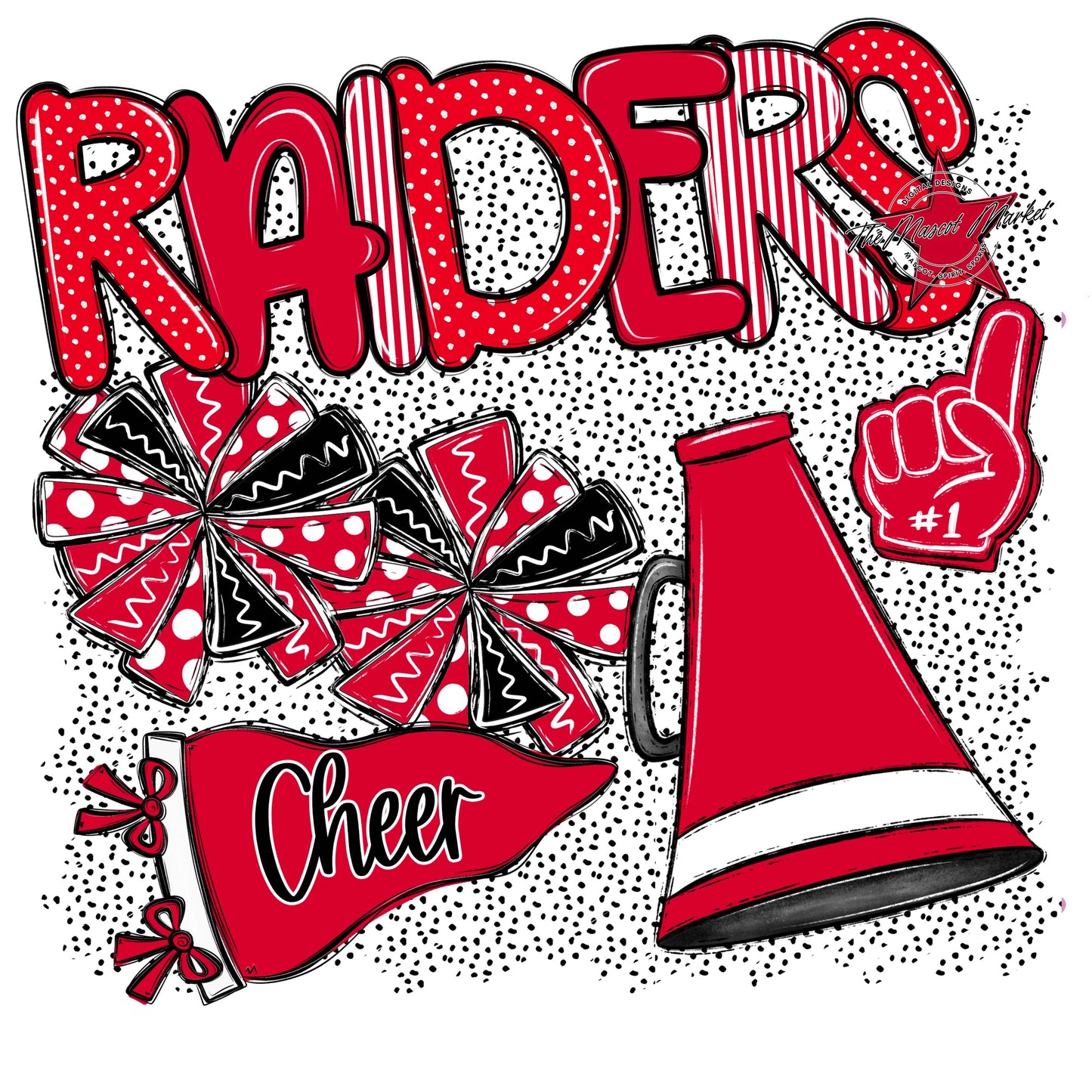 Raiders Cheer Spirit-Red