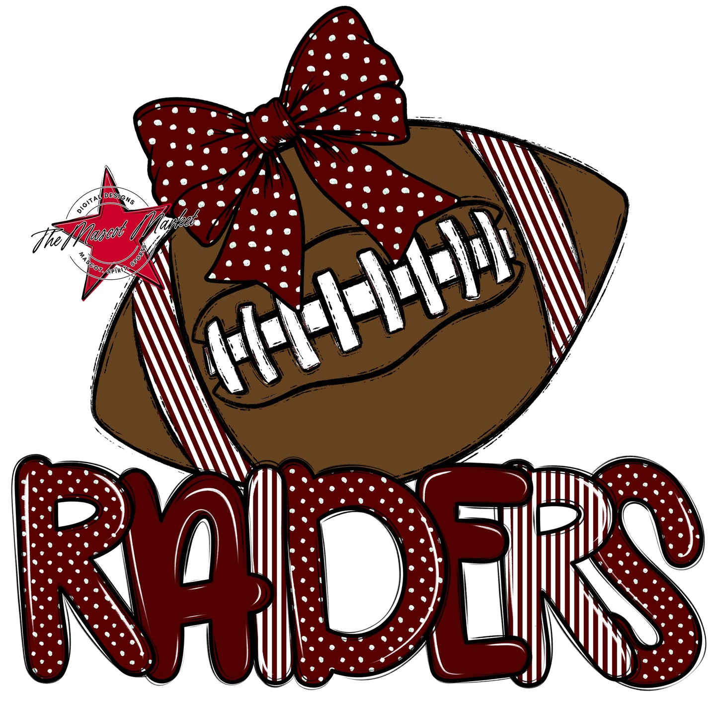 Raiders Football Spirit Design-Maroon