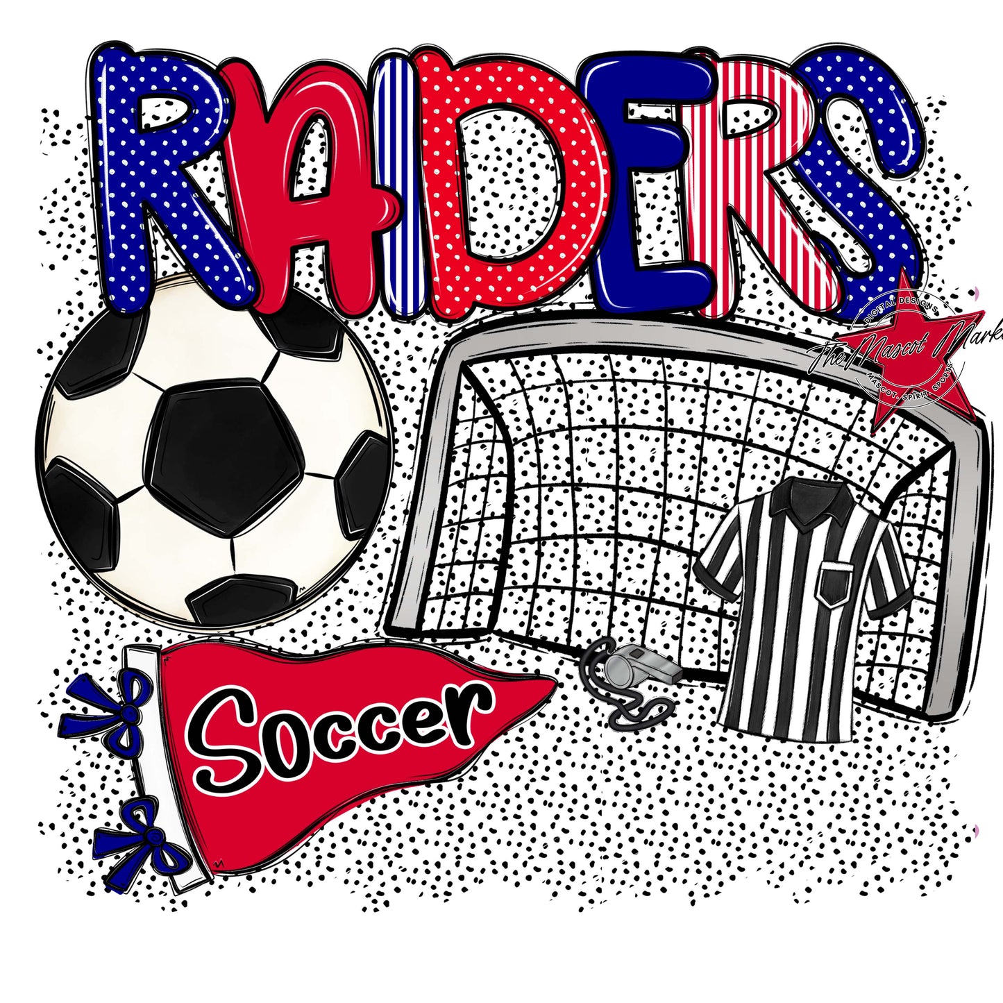 Raiders Soccer Spirit-Blue & Red
