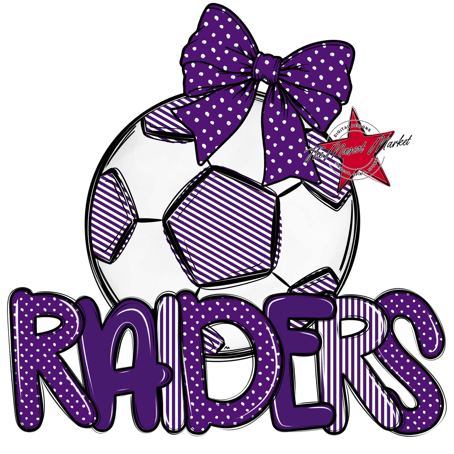 Raiders Soccer Spirit Design-Purple