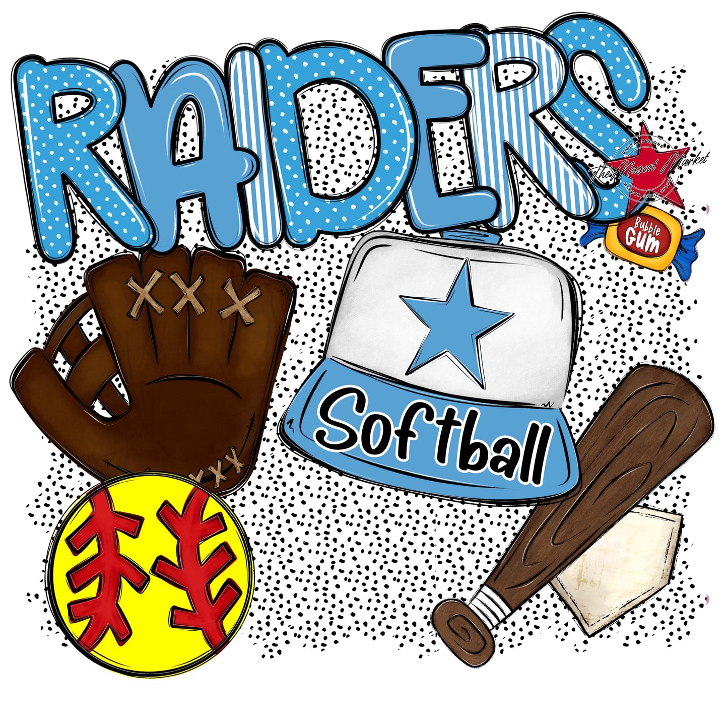 Raiders Softball Spirit-Carolina Blue