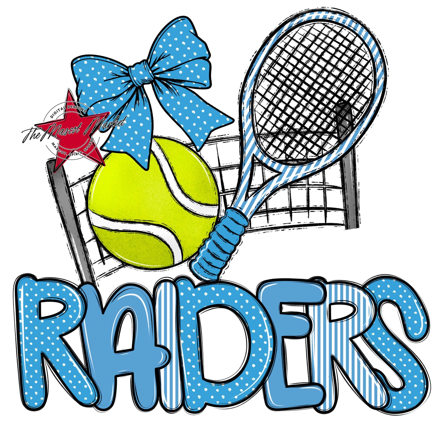 Raiders Tennis Spirit Design-Carolina Blue
