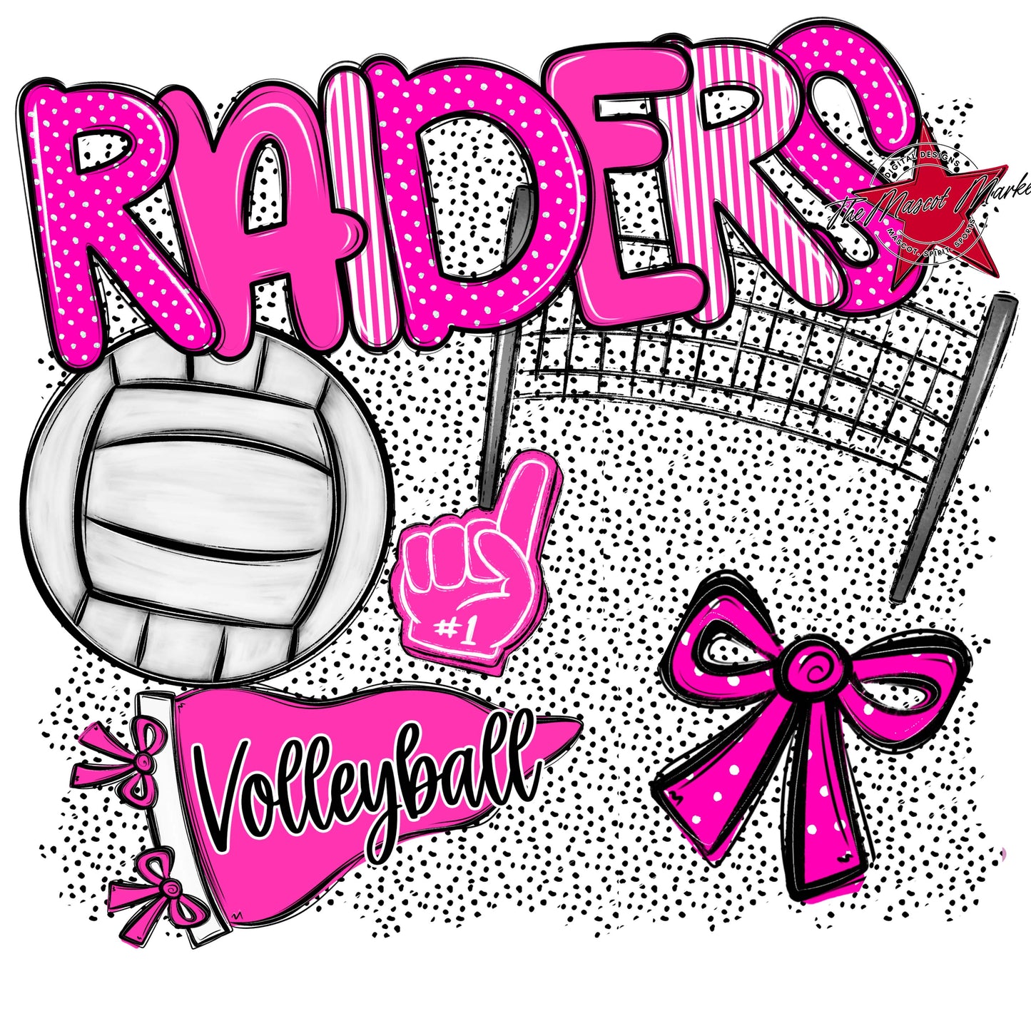 Raiders Volleyball Spirit-Pink
