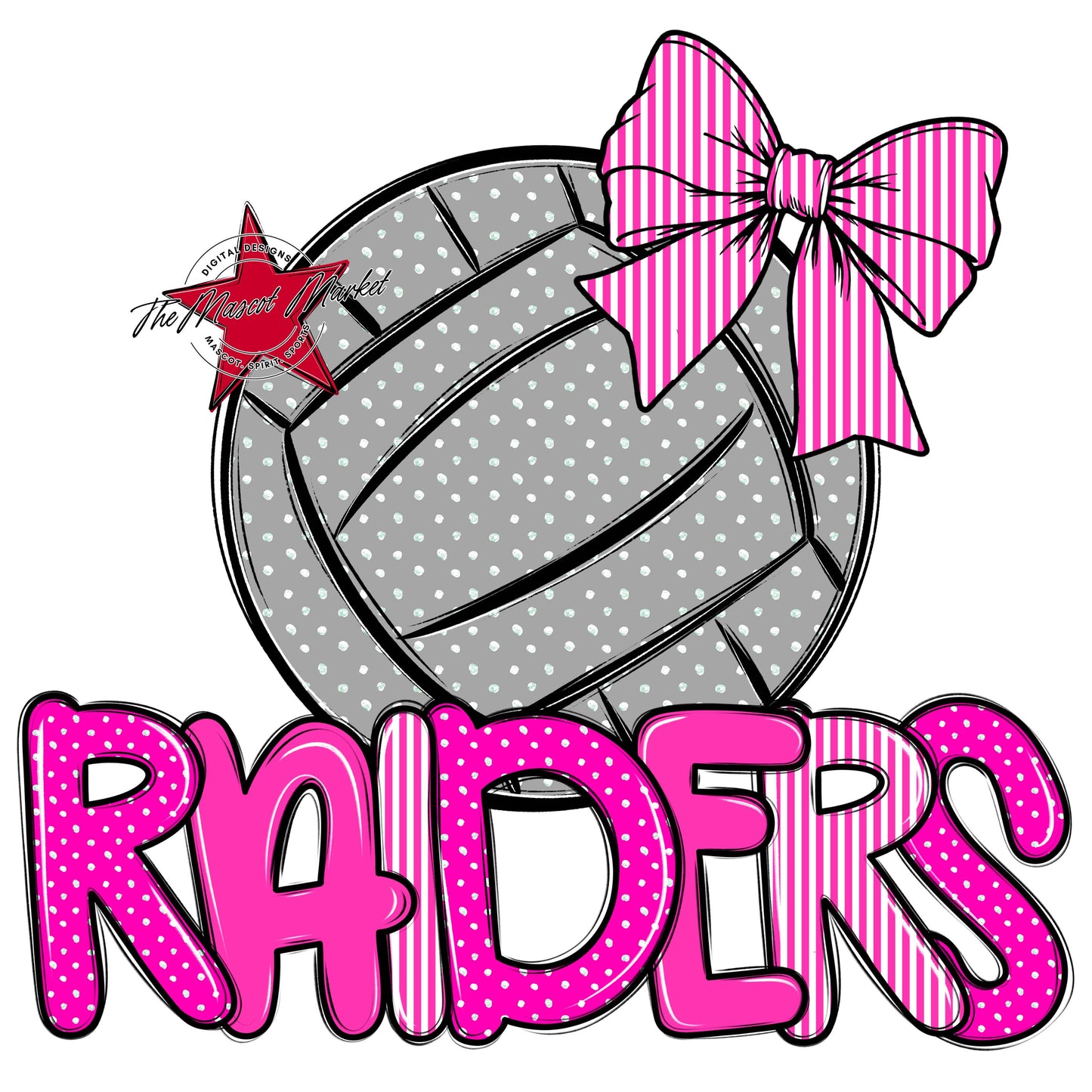 Raiders Volleyball Spirit Design-Pink