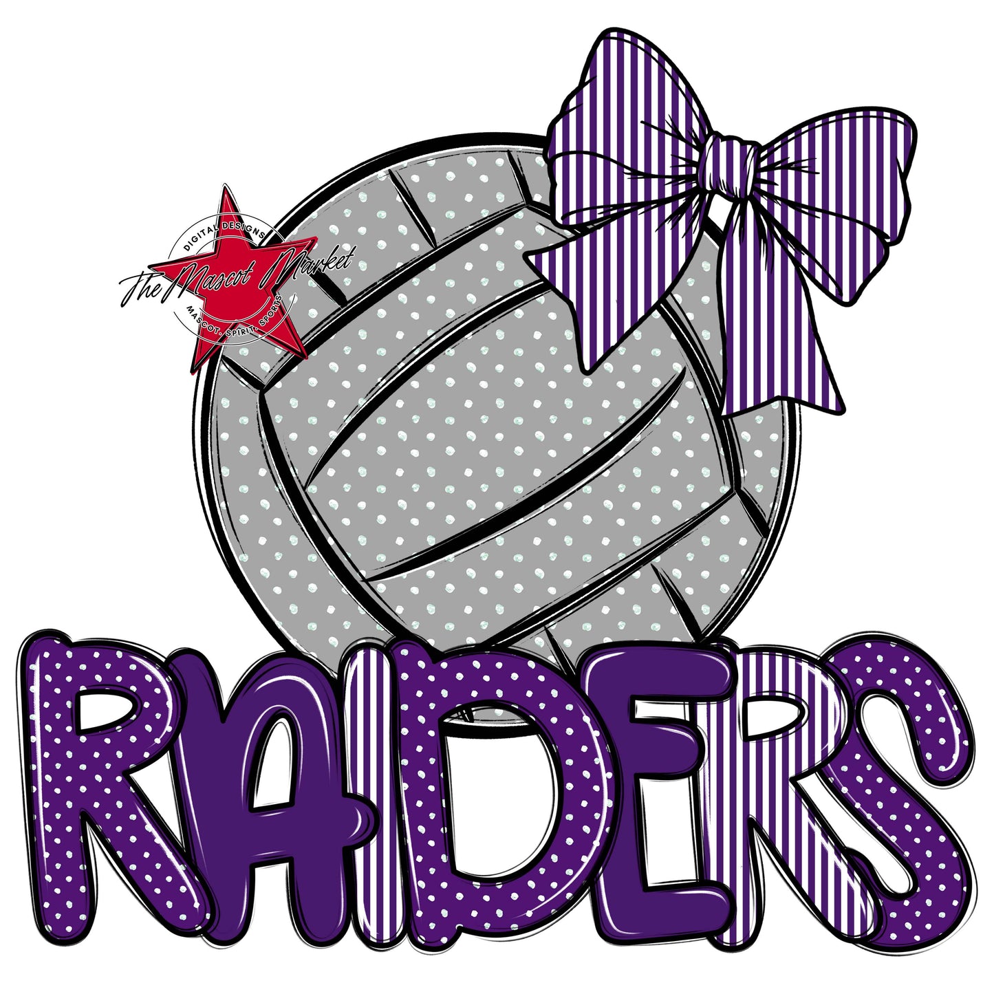Raiders Volleyball Spirit Design-Purple