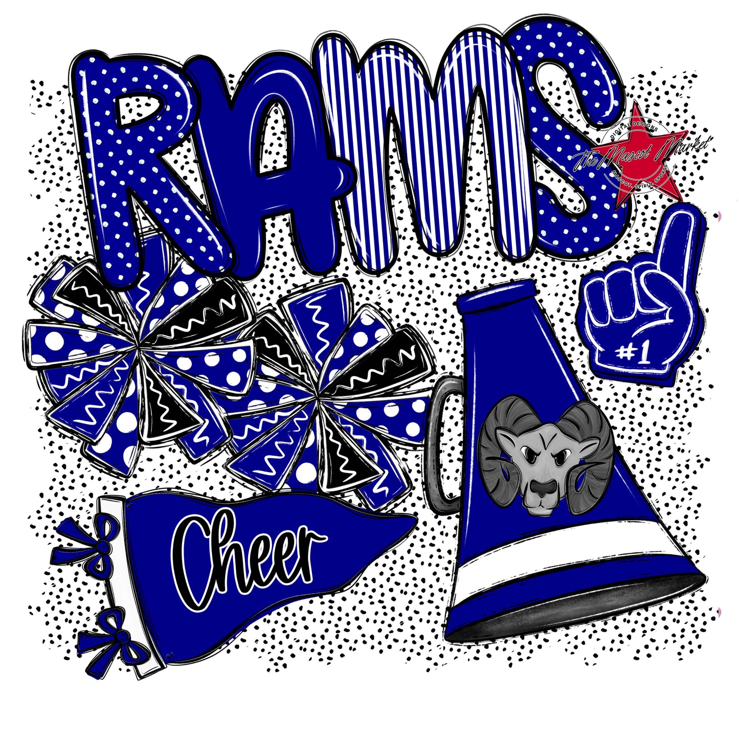 Rams Cheer Spirit-Blue