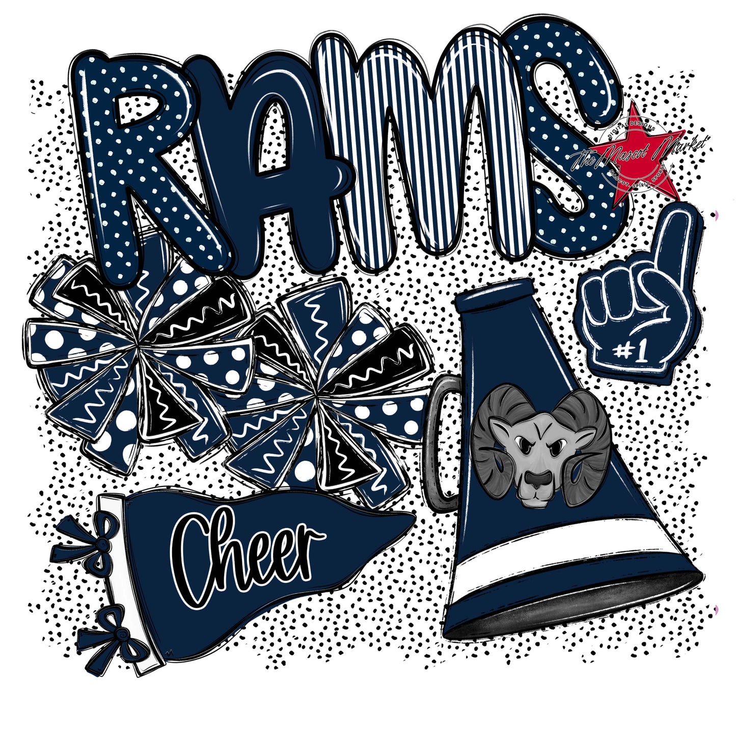 Rams Cheer Spirit-Navy