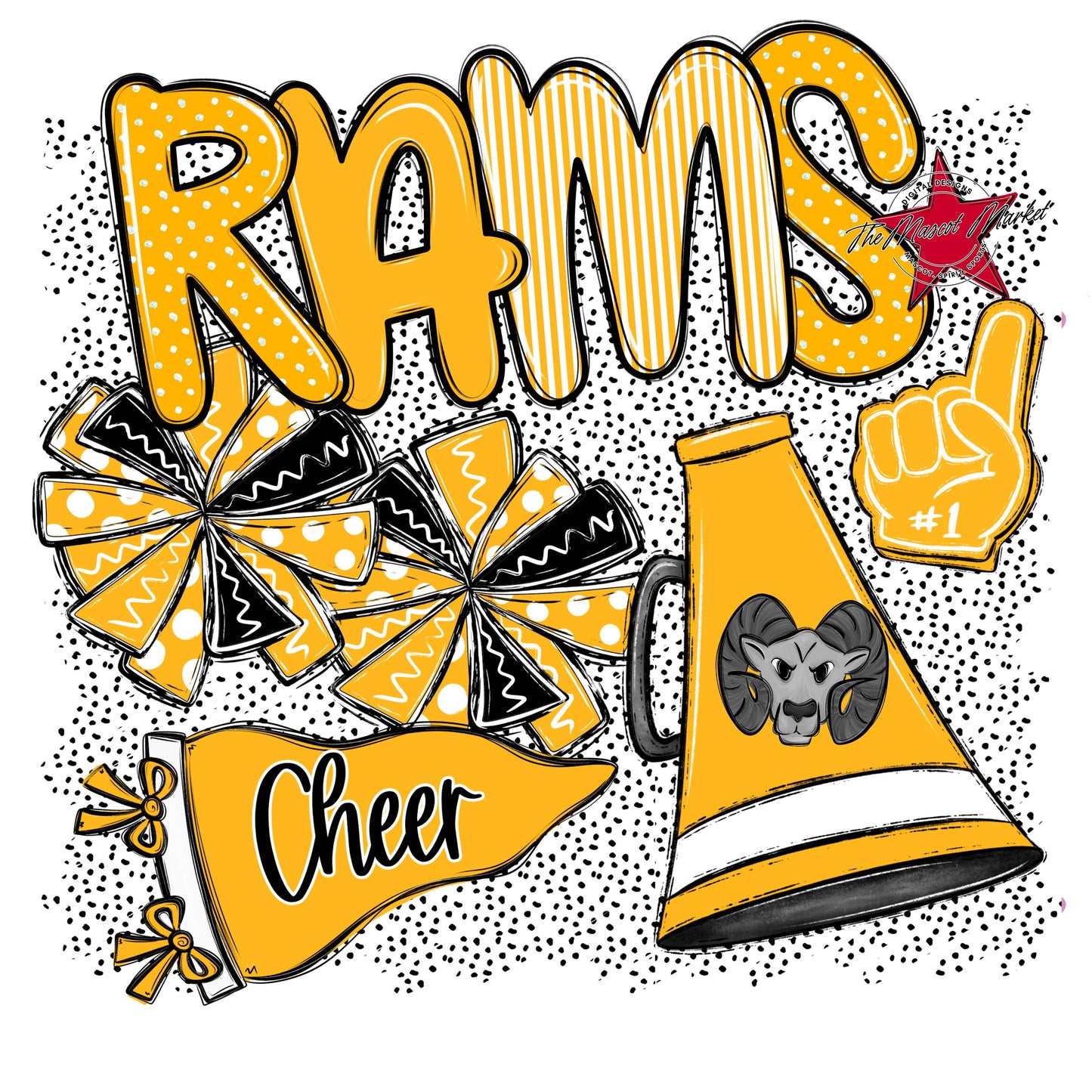 Rams Cheer Spirit-Yellow