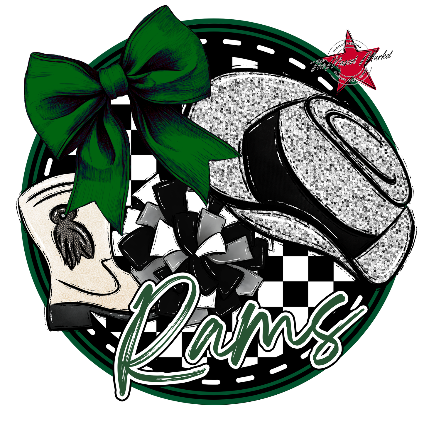 Rams Circle Drillteam Design-Green