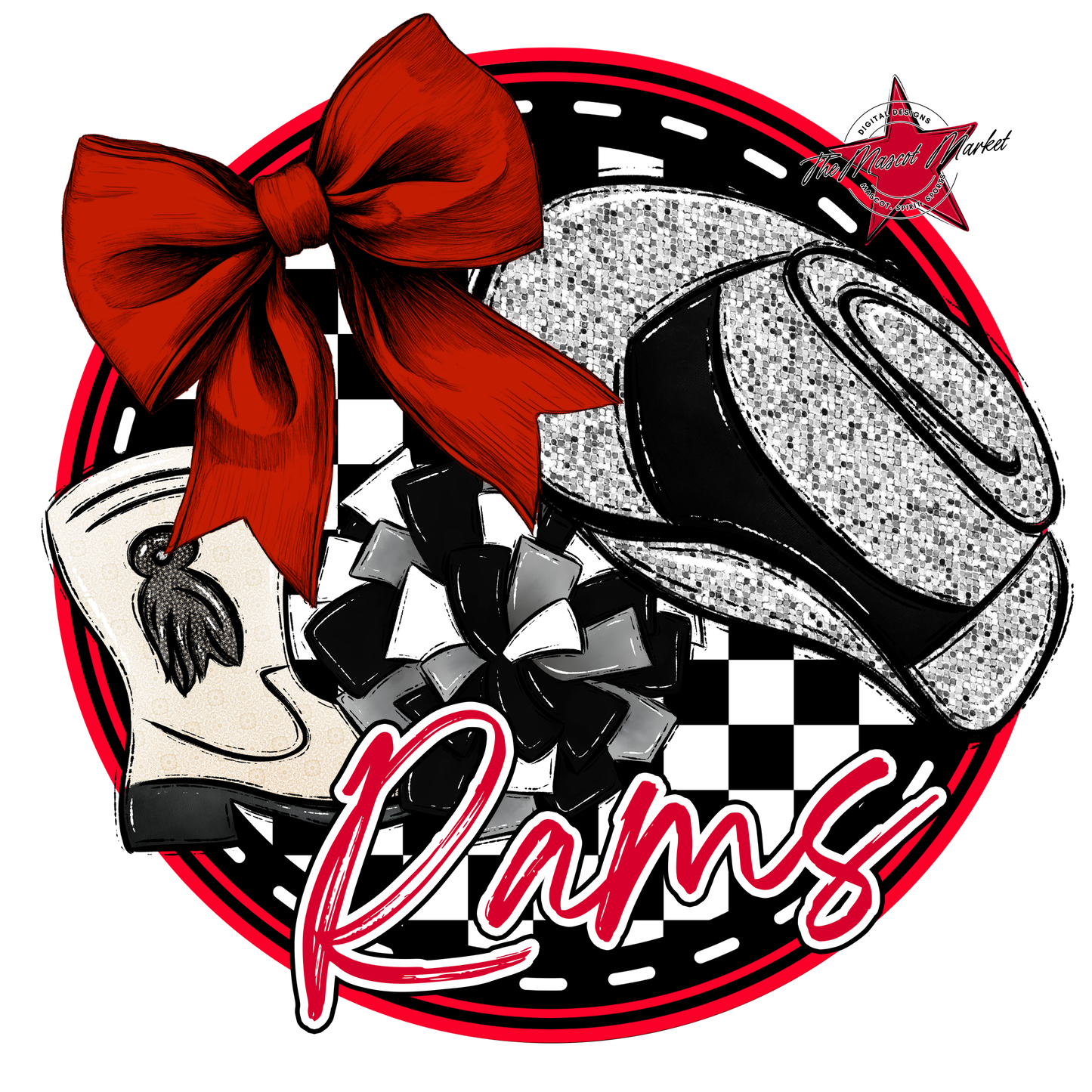 Rams Circle Drillteam Design-Red