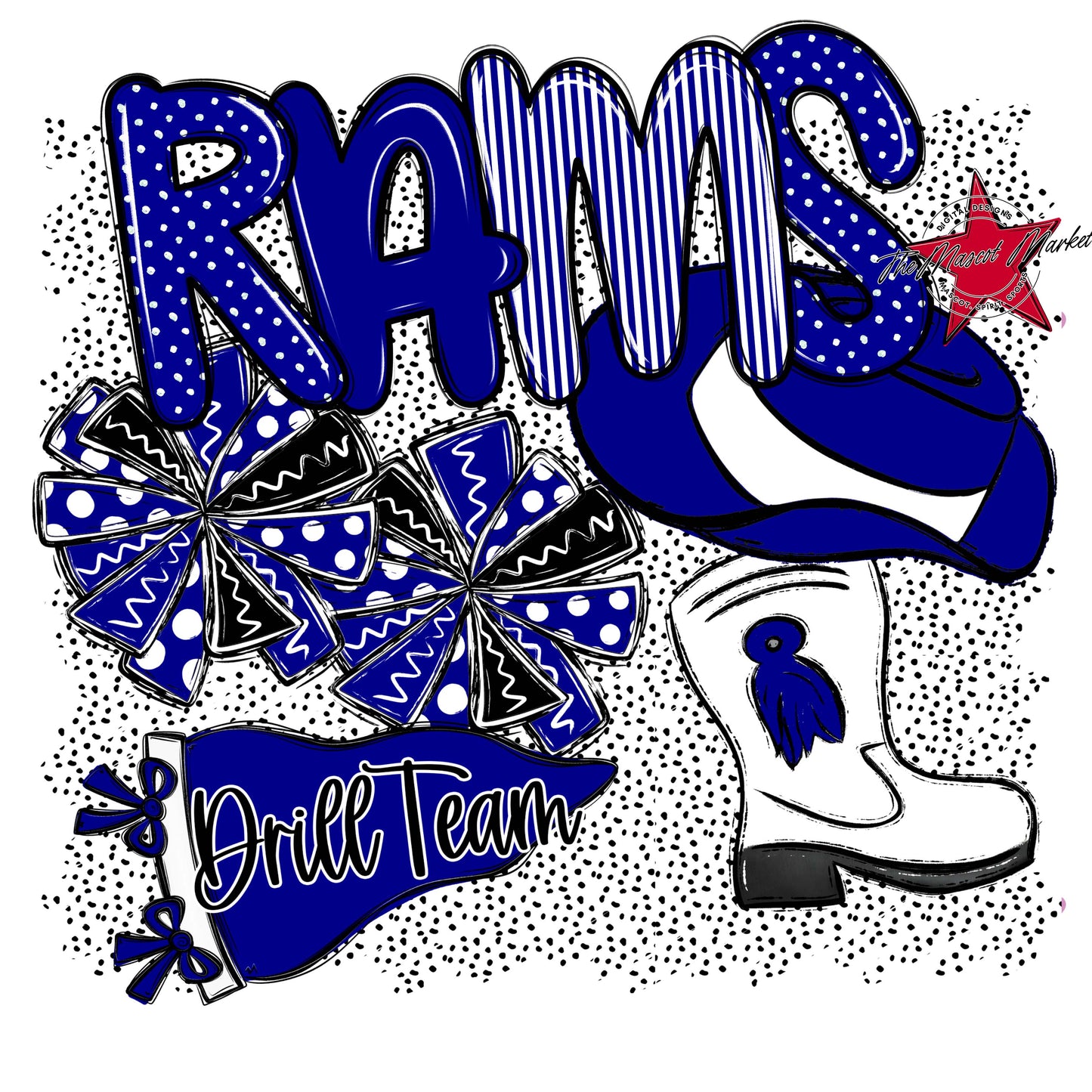 Rams Drillteam Spirit-Blue