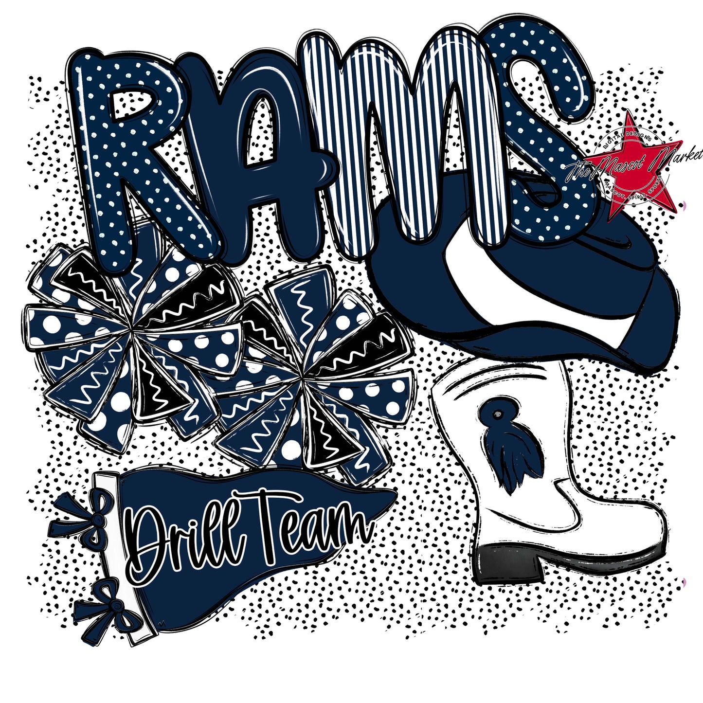 Rams Drillteam Spirit-Navy