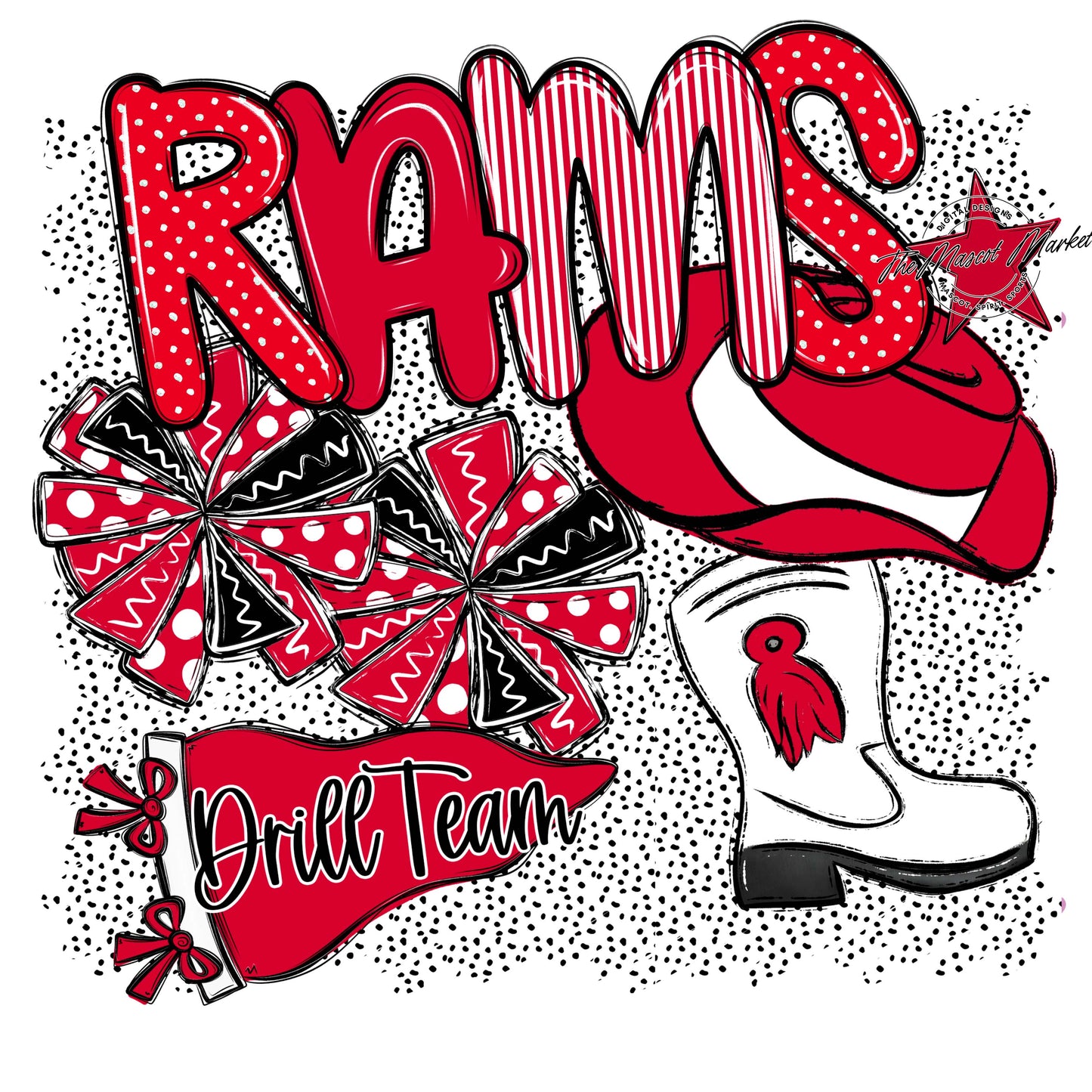 Rams Drillteam Spirit-Red