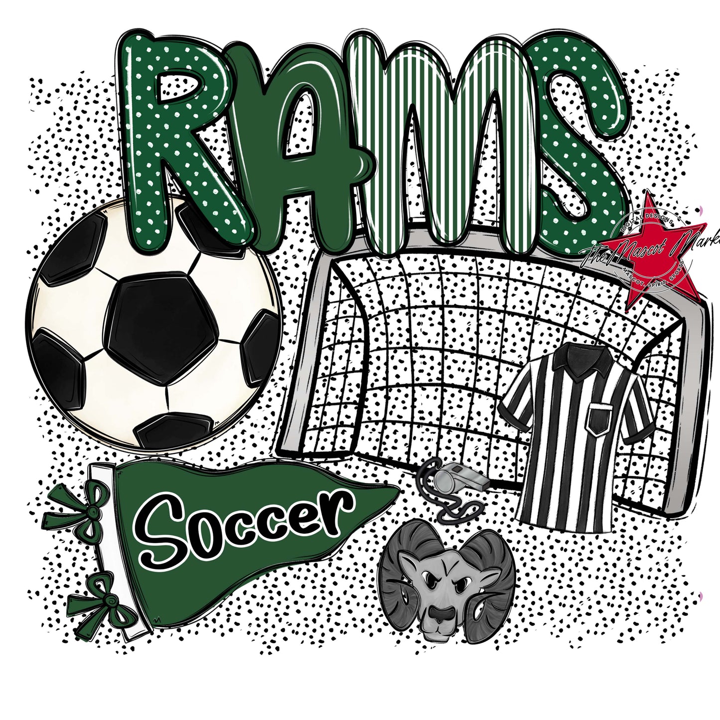 Rams Soccer Spirit-Green