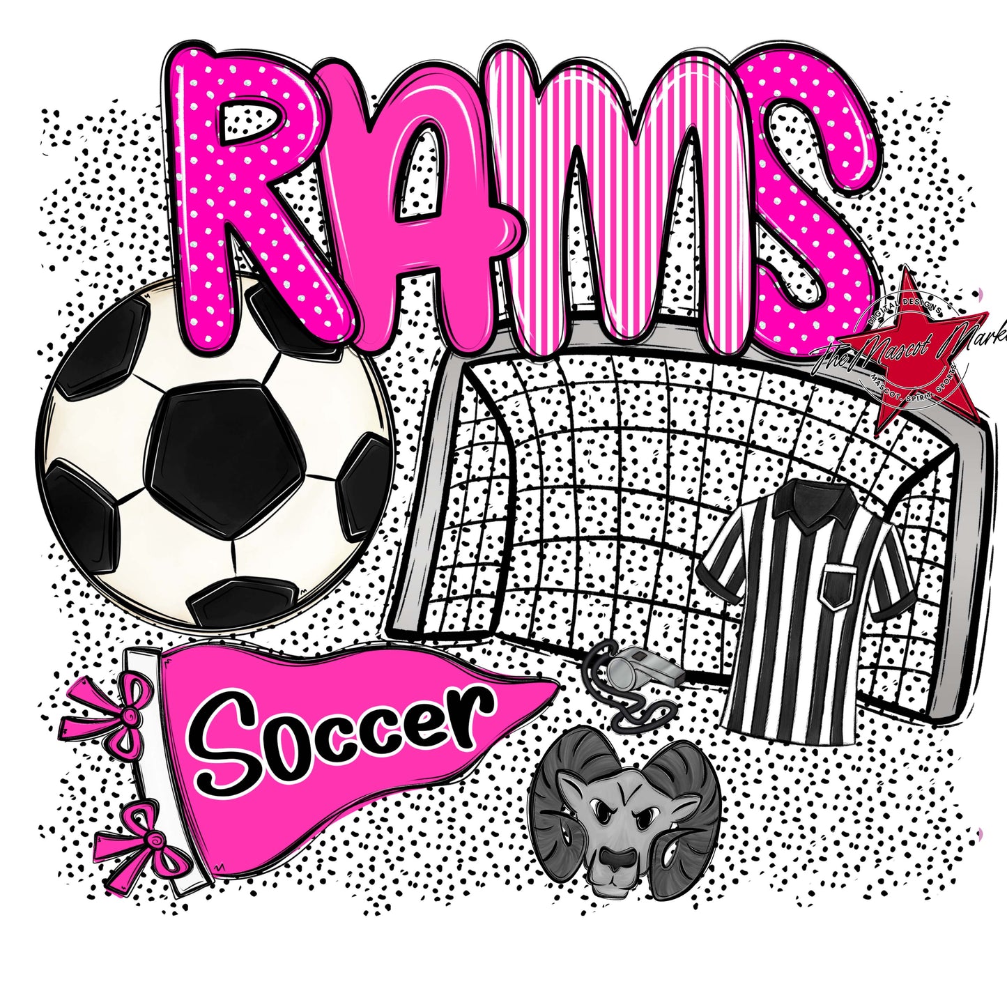 Rams Soccer Spirit-Pink