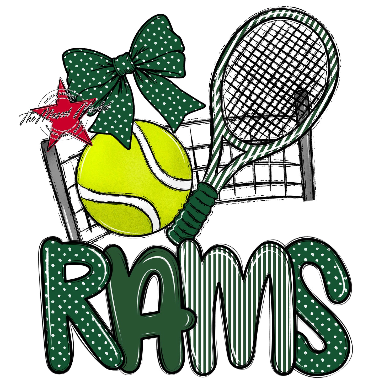Rams Tennis Spirit Design-Green