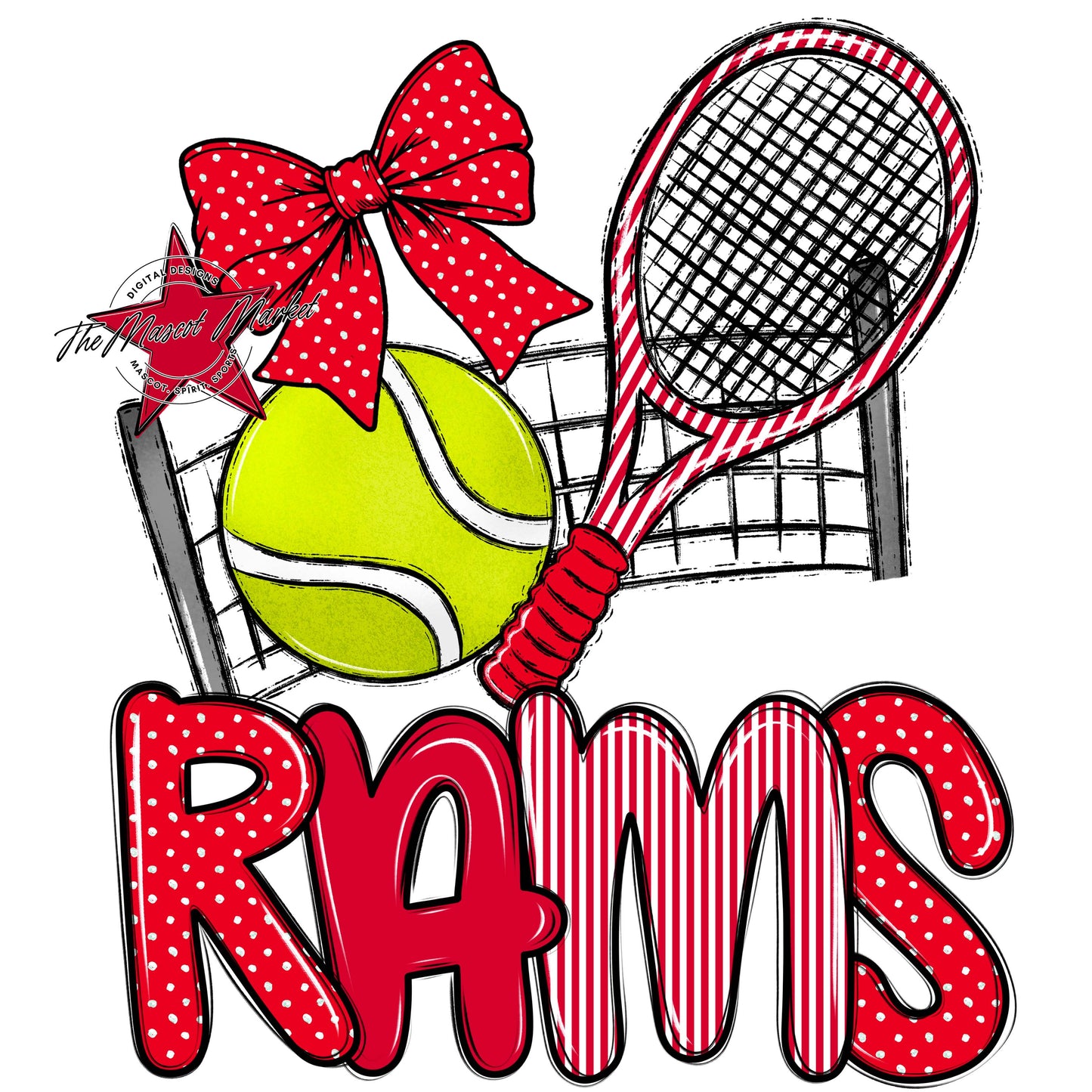 Rams Tennis Spirit Design-Red