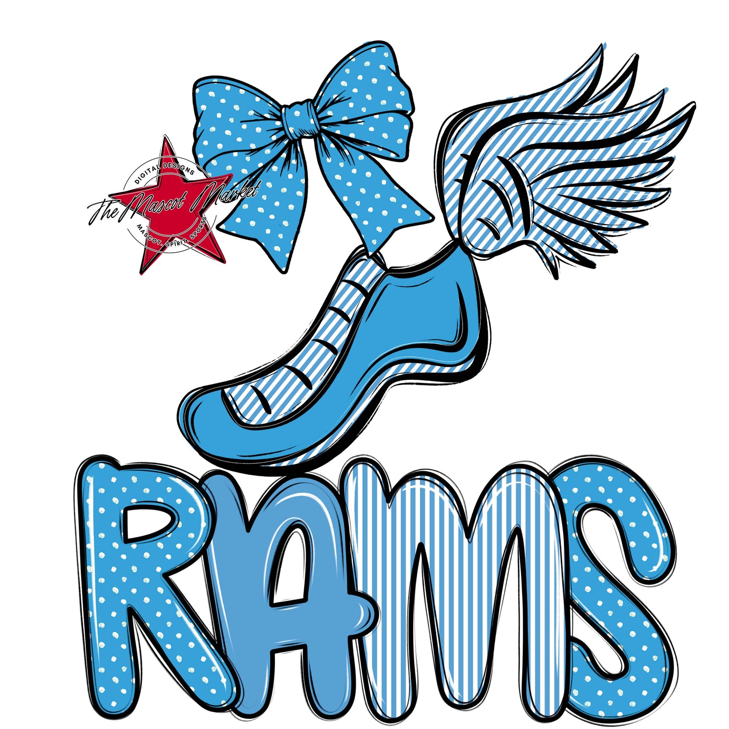 Rams Track Spirit Design-Carolina Blue