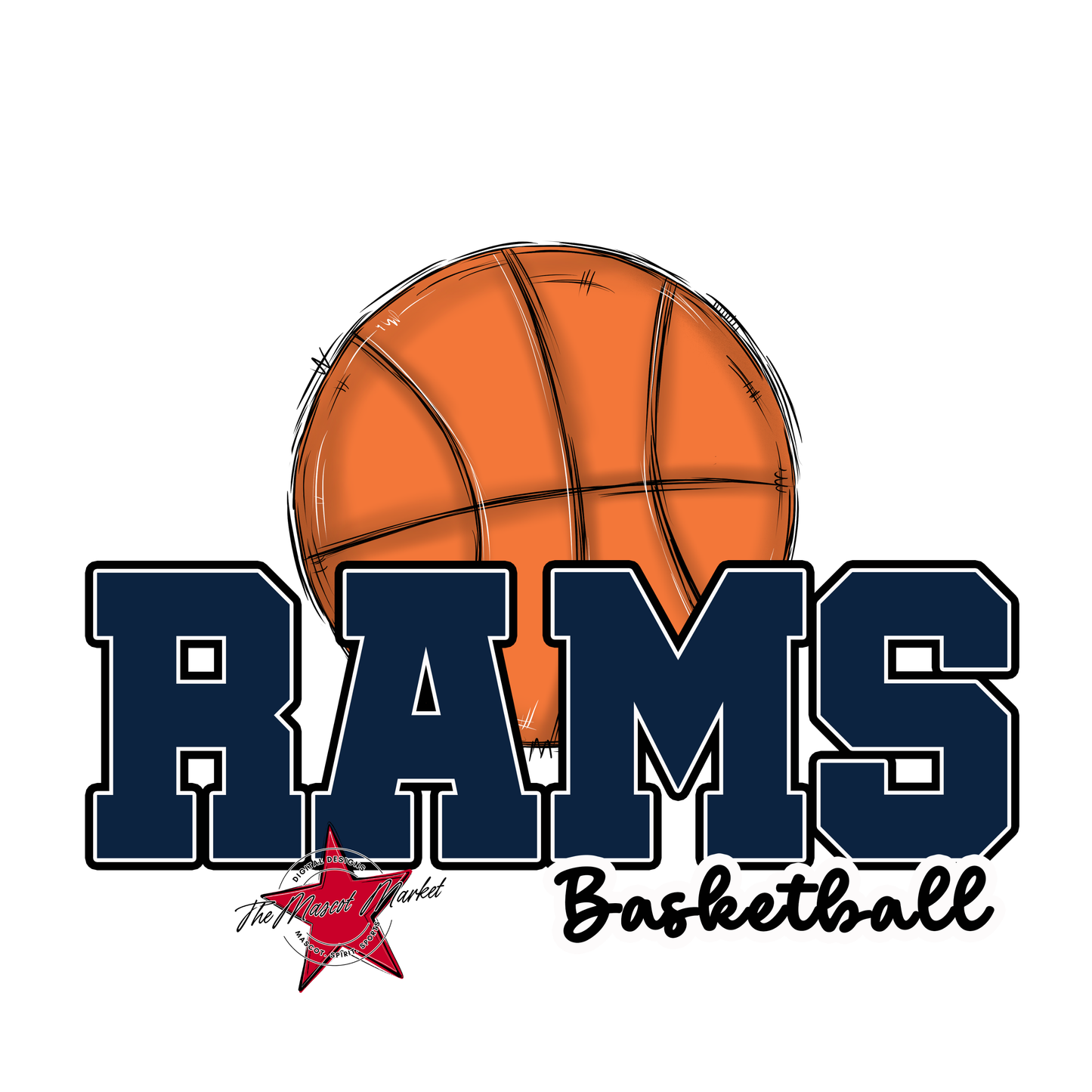 Rams Varsity Basketball-Navy