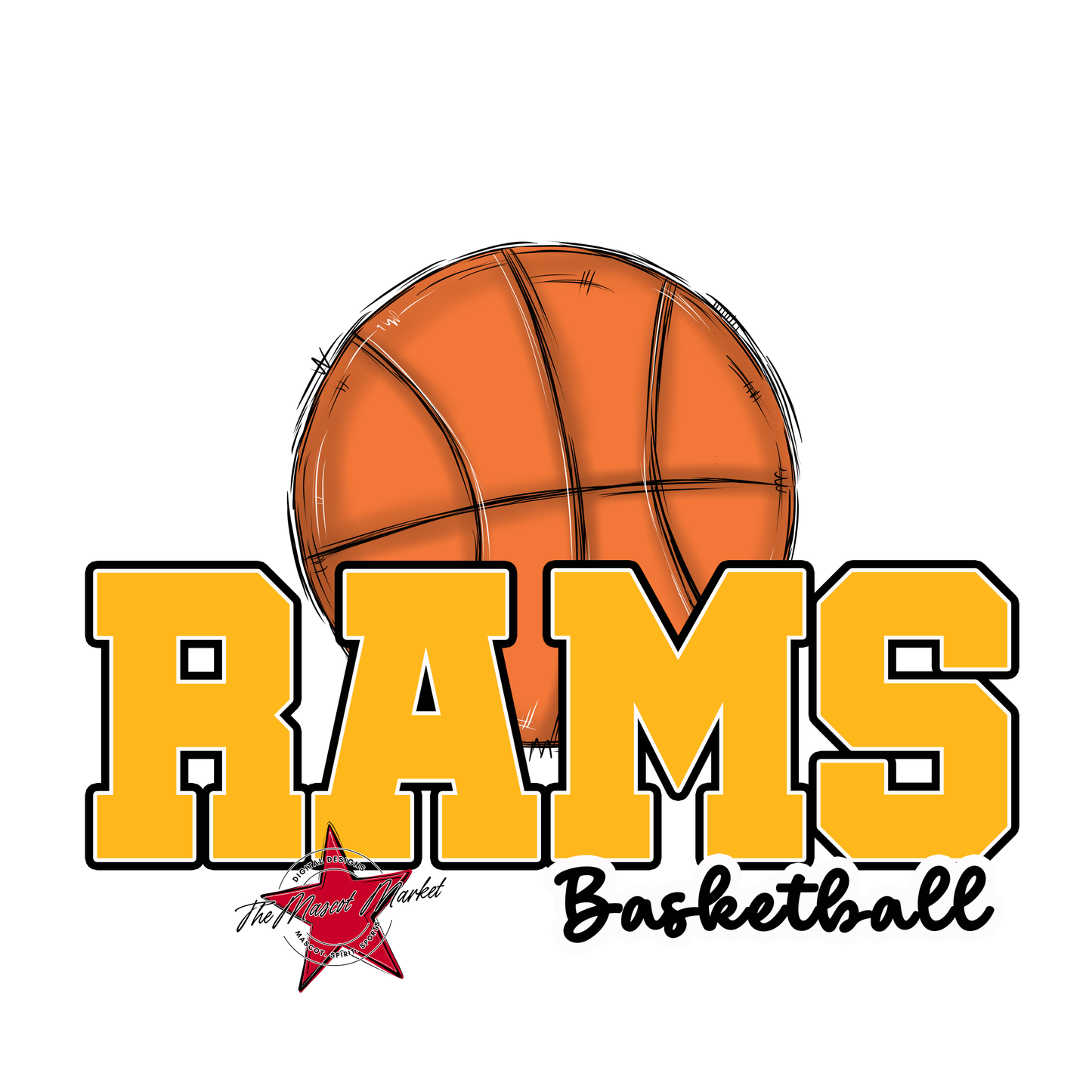 Rams Varsity Basketball-Yellow
