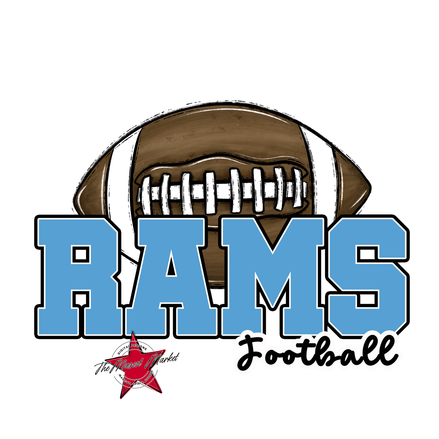 Rams Varsity Football-Carolina Blue