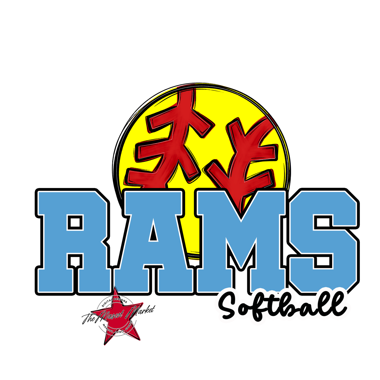 Rams Varsity Softball-Carolina Blue