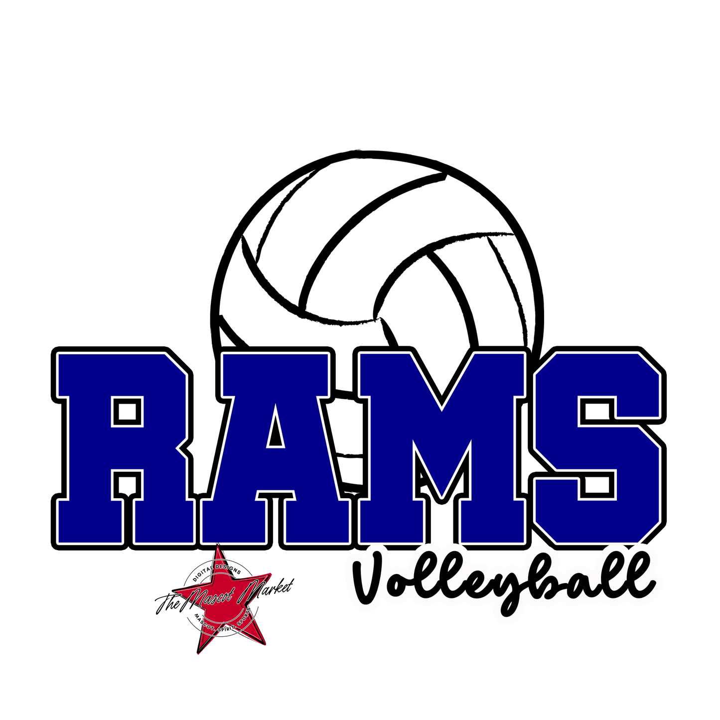 Rams Varsity Volleyball-Blue