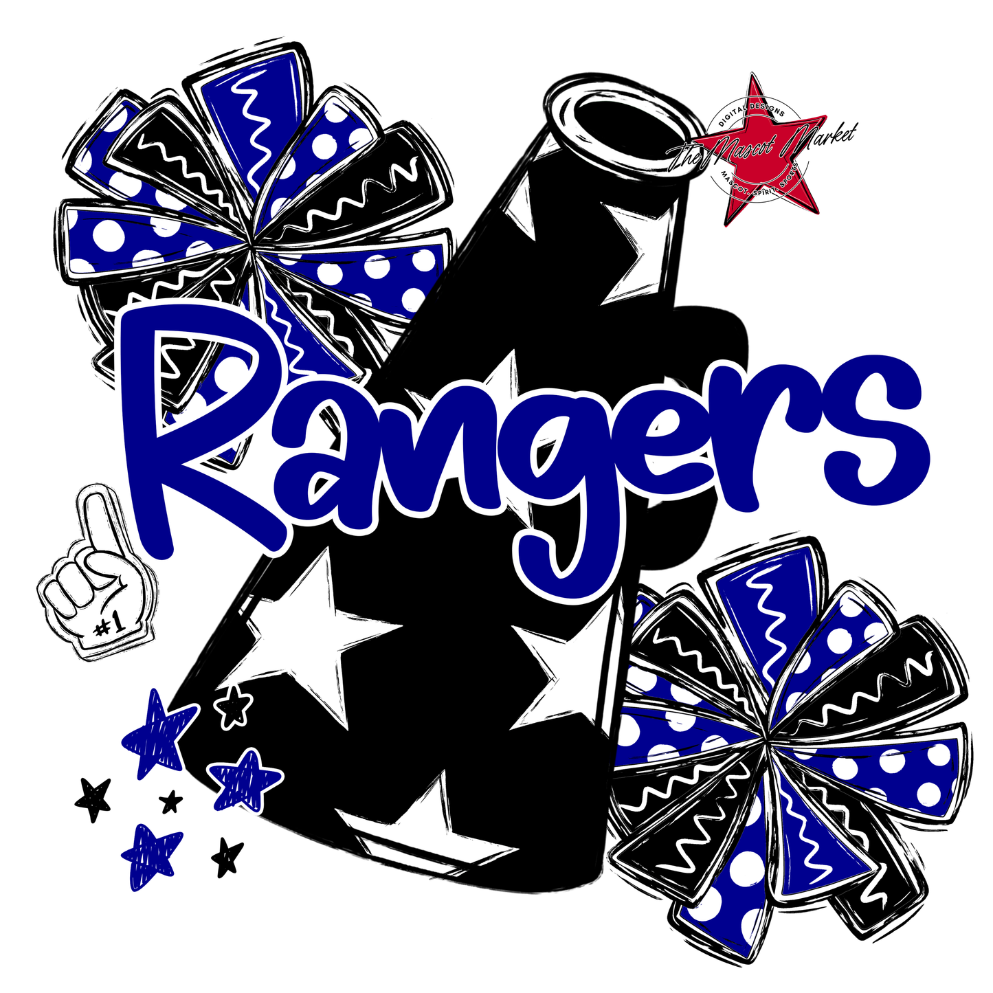 Rangers Alpha Megaphone Design-Blue