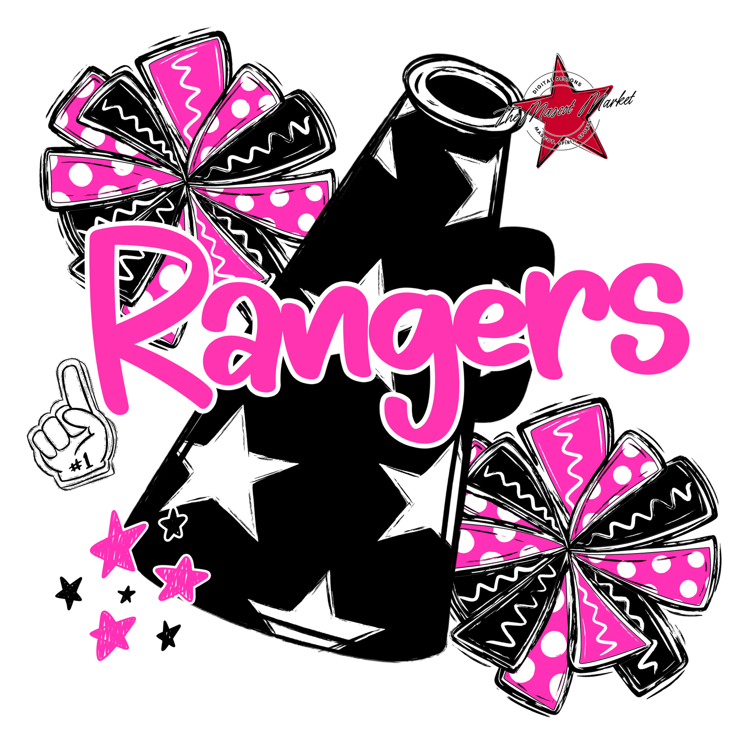 Rangers Alpha Megaphone Design-Pink