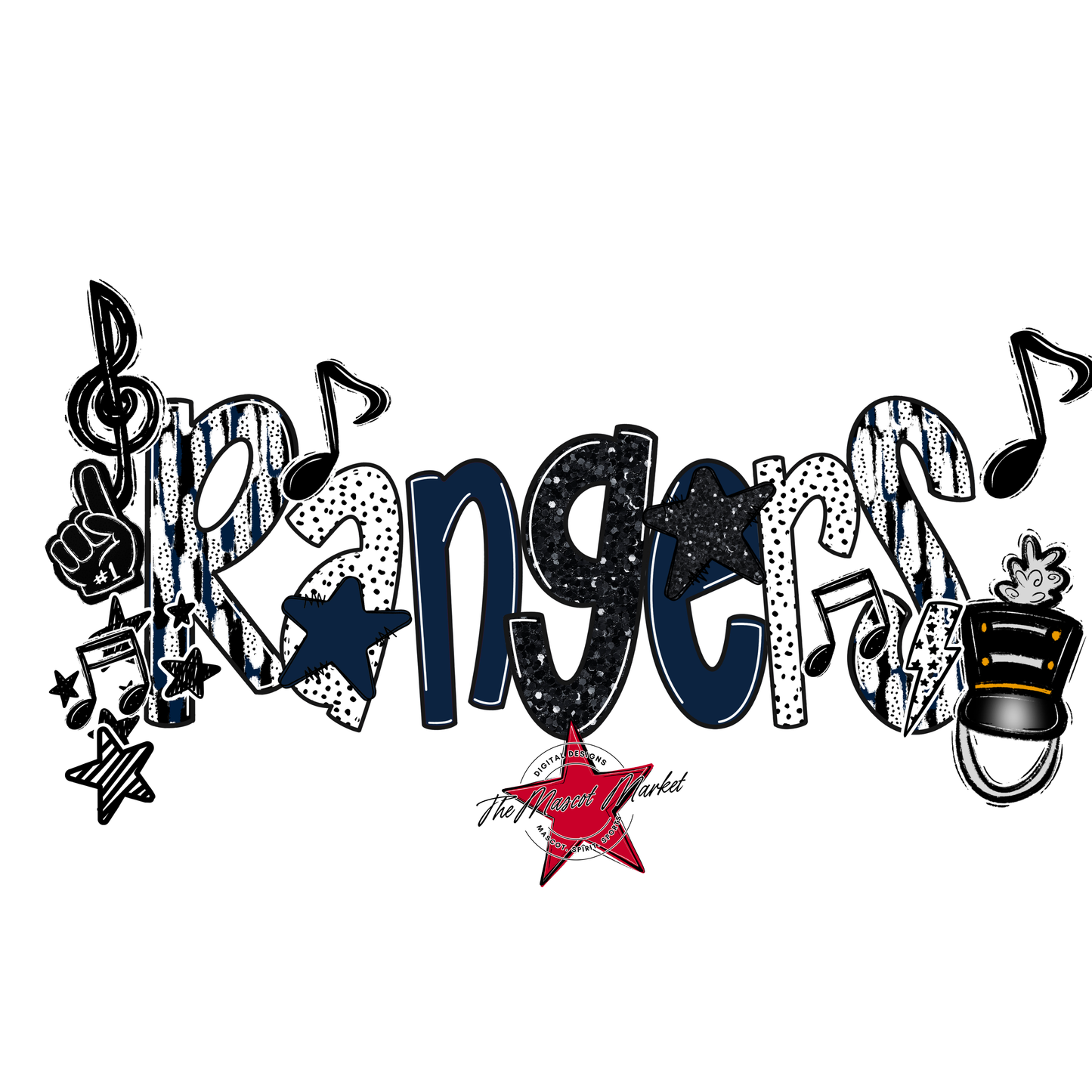 Rangers Band Scrape-Navy