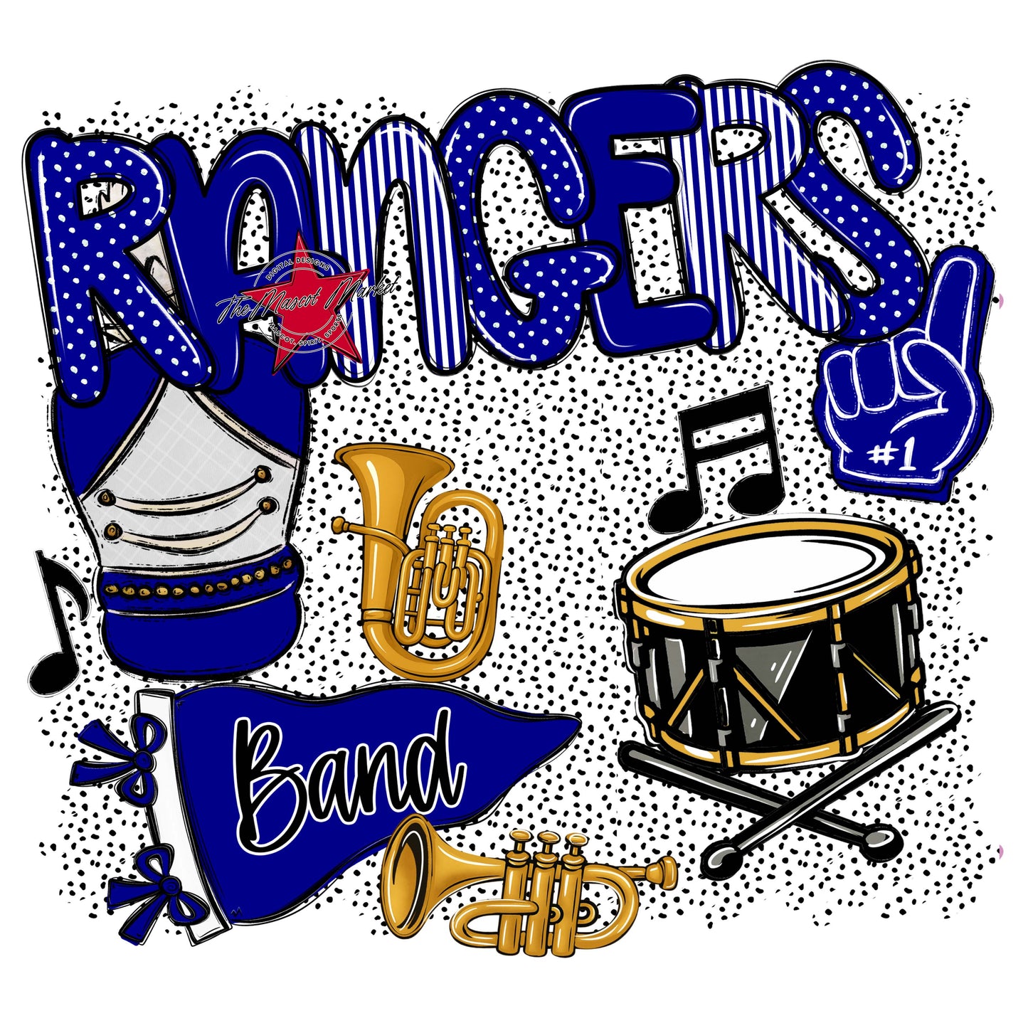 Rangers Band Spirit-Blue