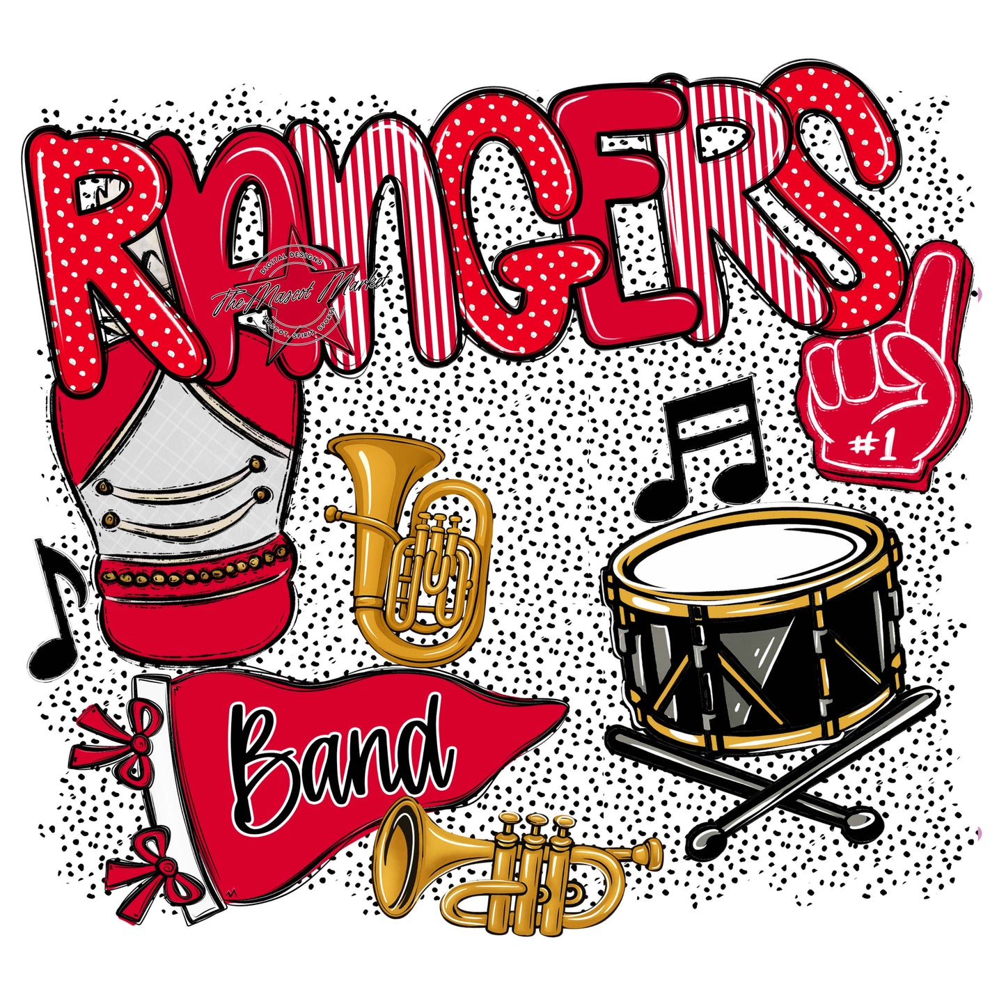 Rangers Band Spirit-Red