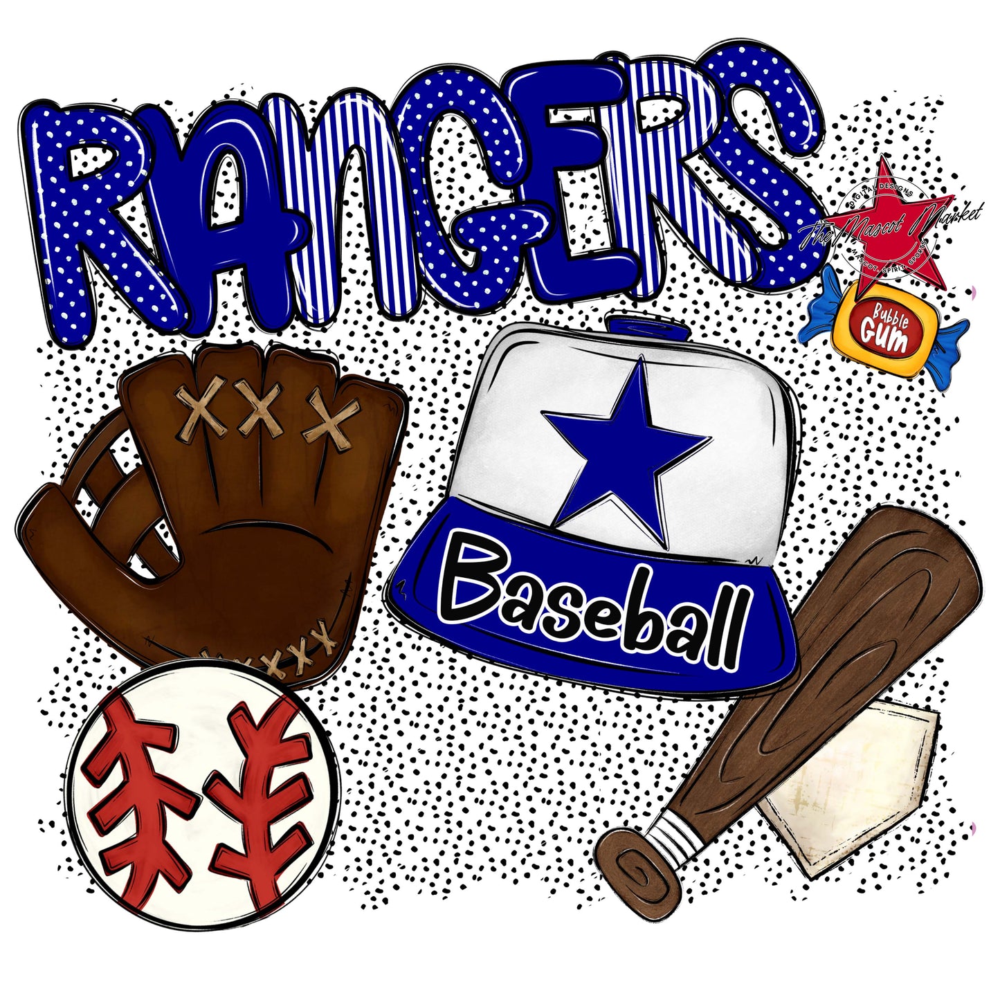 Rangers Baseball Spirit-Blue