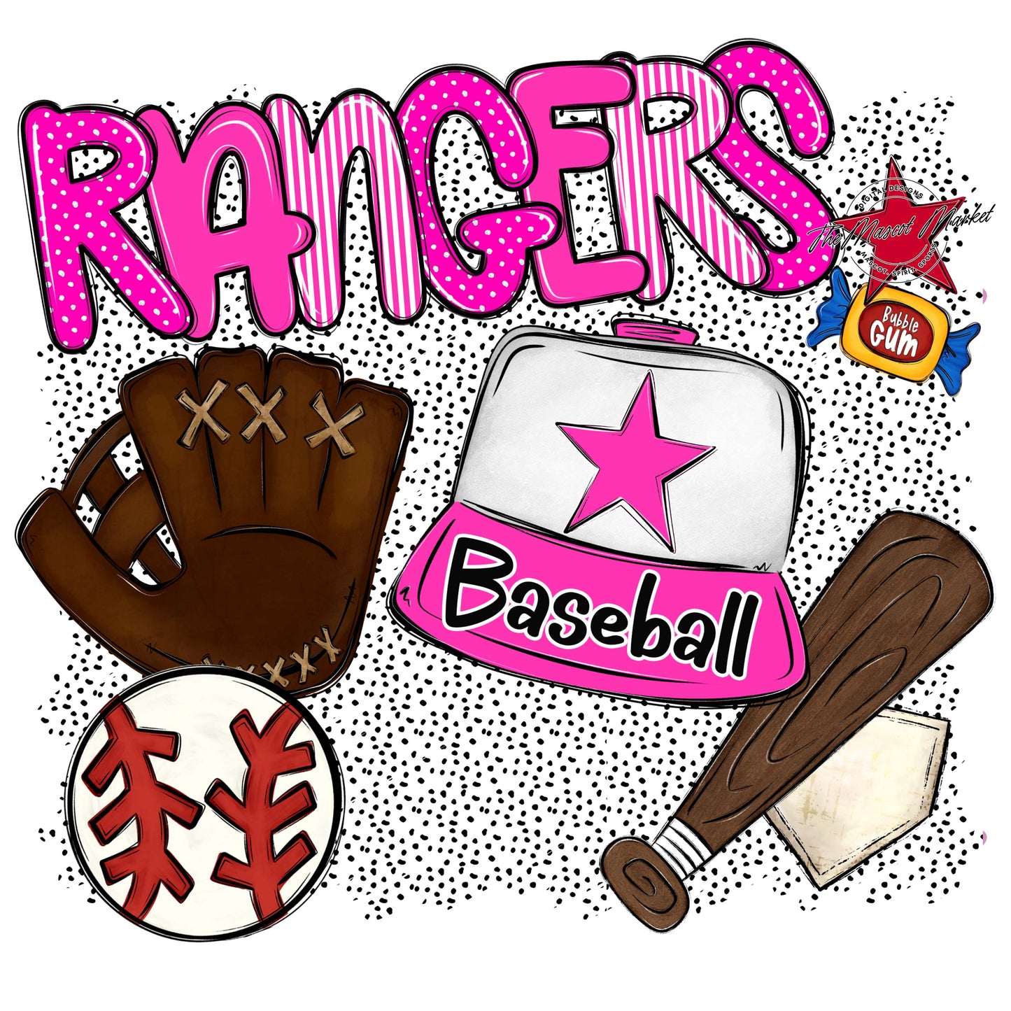 Rangers Baseball Spirit-Pink