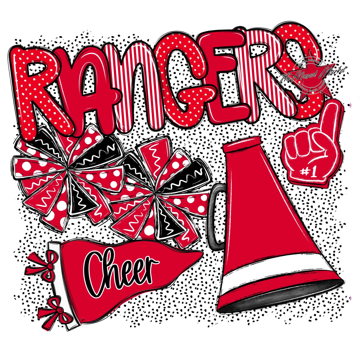 Rangers Cheer Spirit-Red