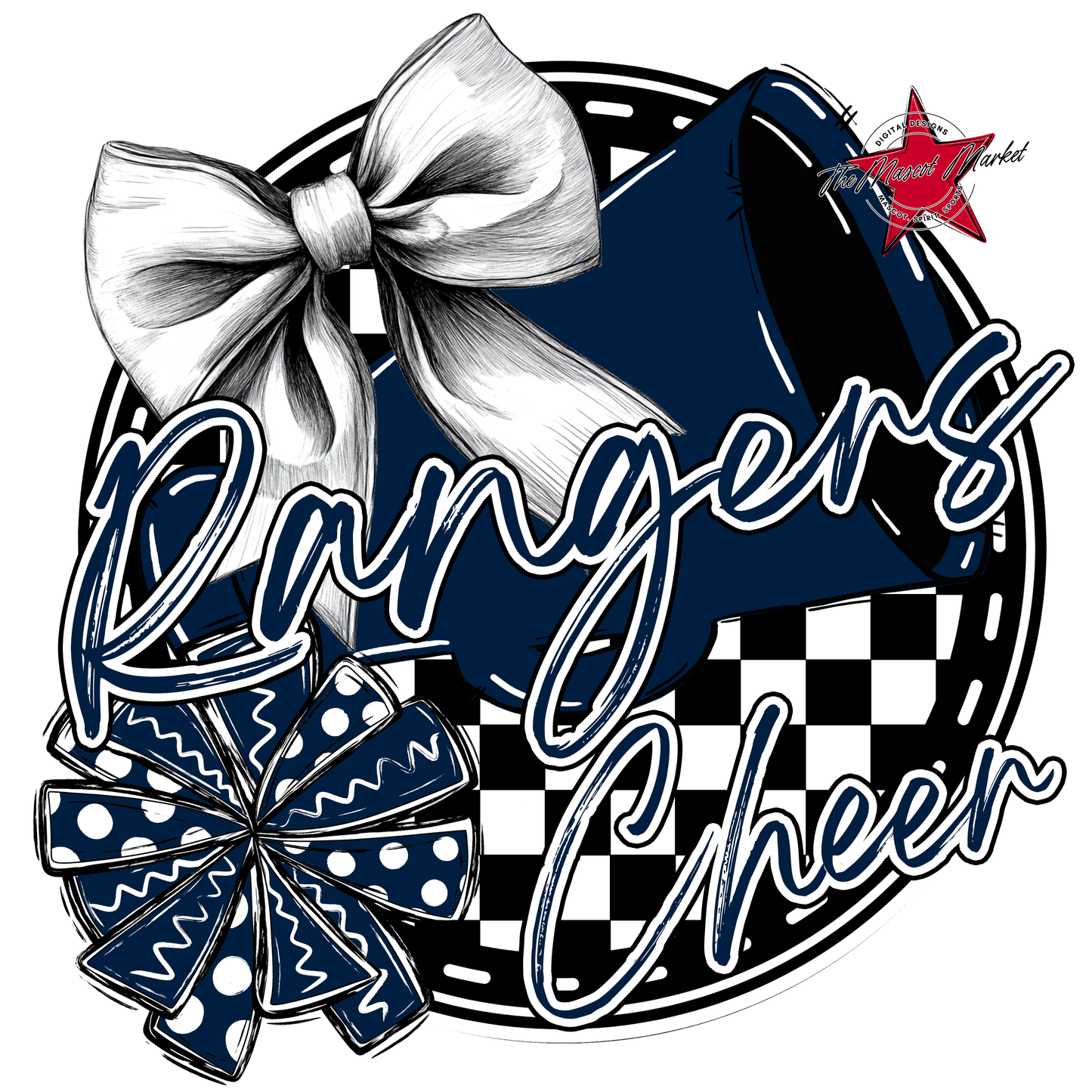 Rangers Circle Cheer Design-Navy