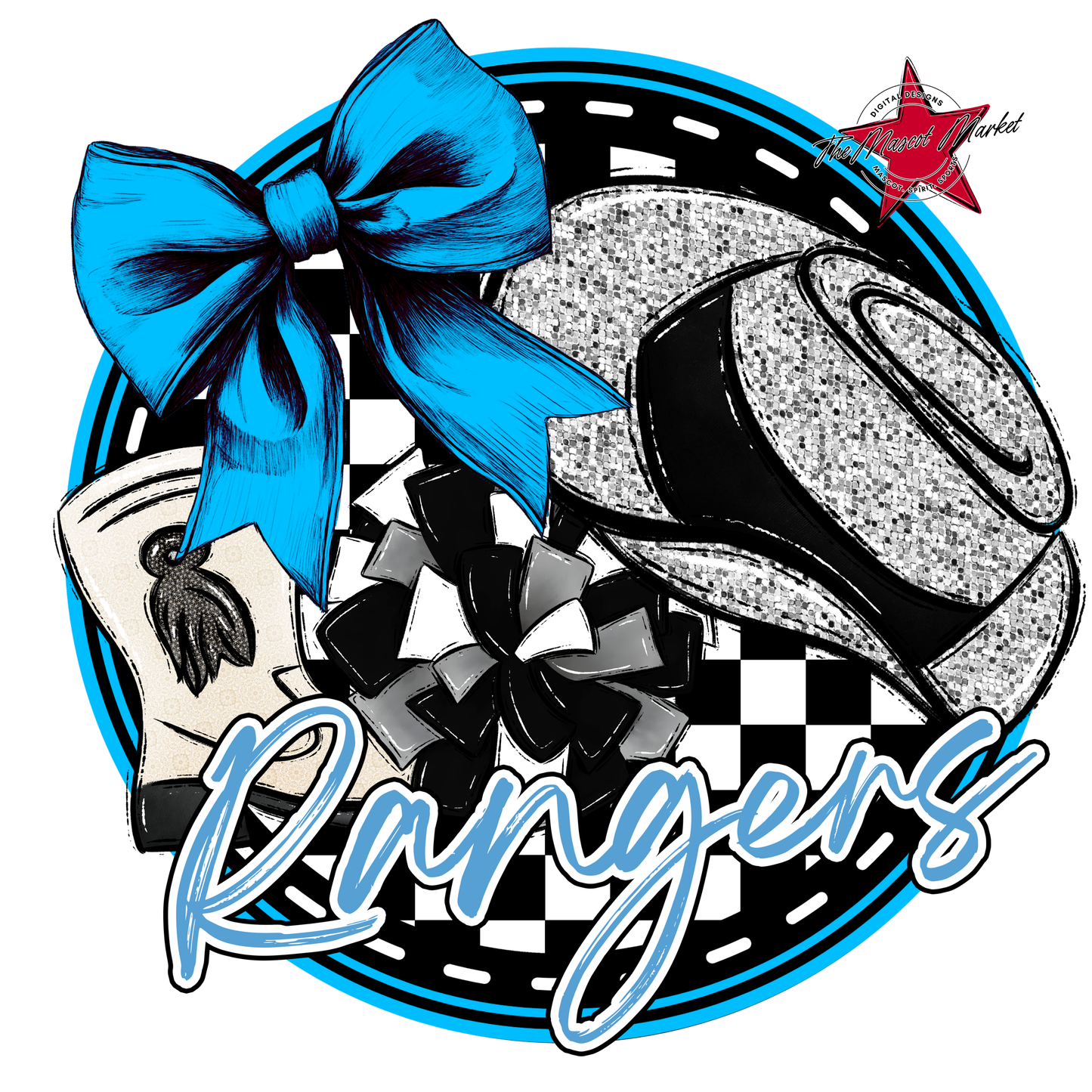 Rangers Circle Drillteam Design-Carolina Blue